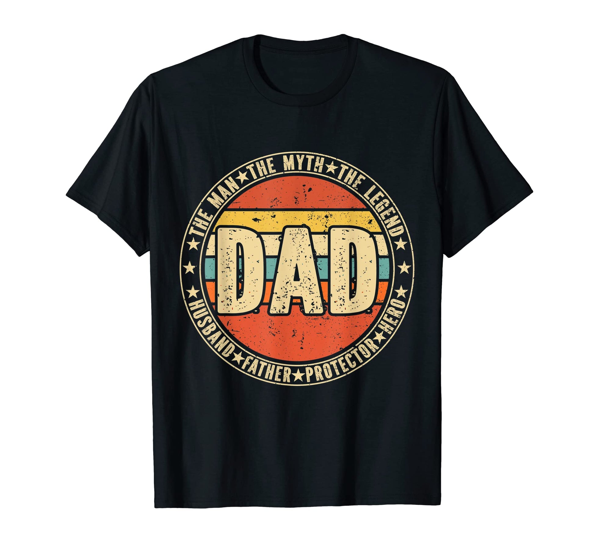 Mens Dad Myth Legend Protector Hero Fathers T-Shirt - Graphic Print Unisex - T-Shirt, Sweatshirt, Hoodie