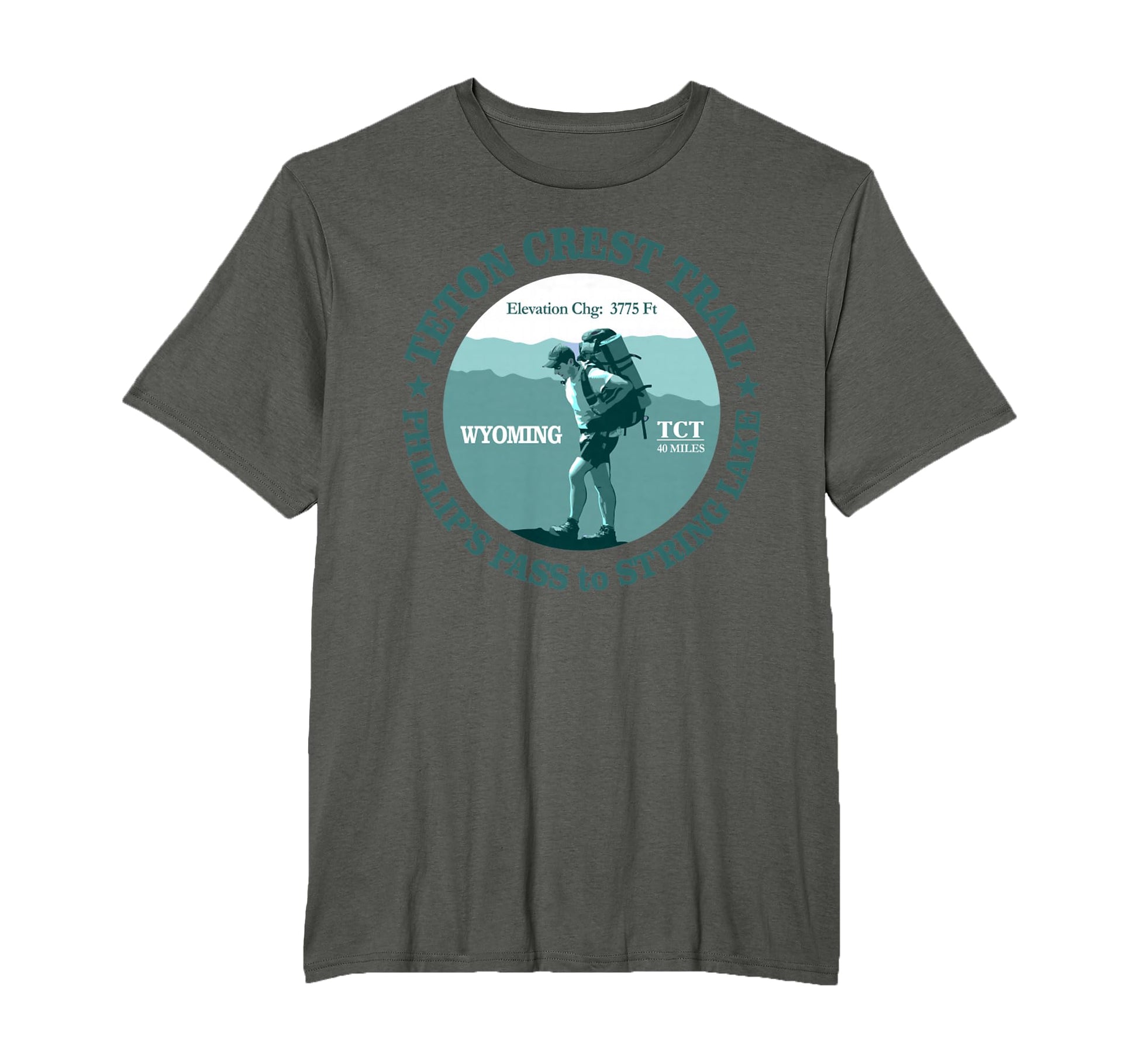 Teton Crest Trail Funny Spring Lake T-Shirt - Novelty Apparel Men Women - T-Shirt, Sweatshirt, Hoodie