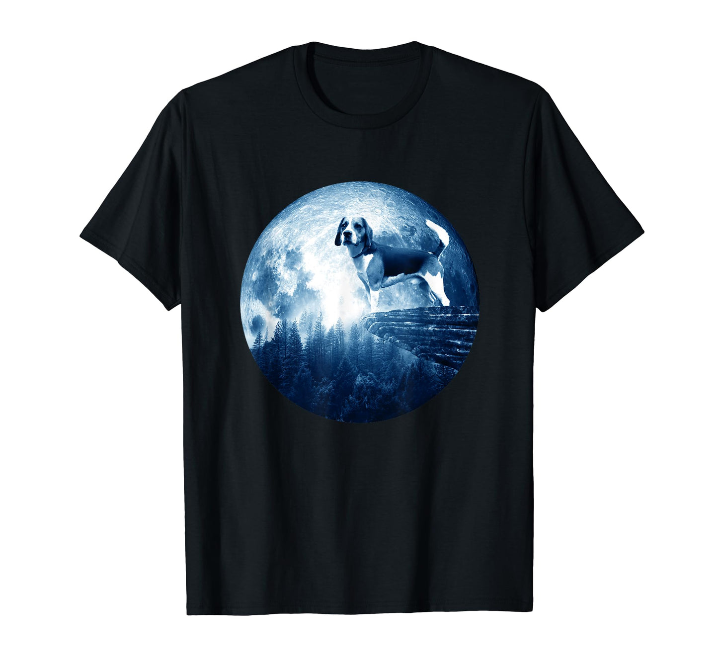 Harrier Dog Moon Dog Mom Dad Dog Lovers T-Shirt - Novelty Apparel Unisex - T-Shirt, Sweatshirt, Hoodie