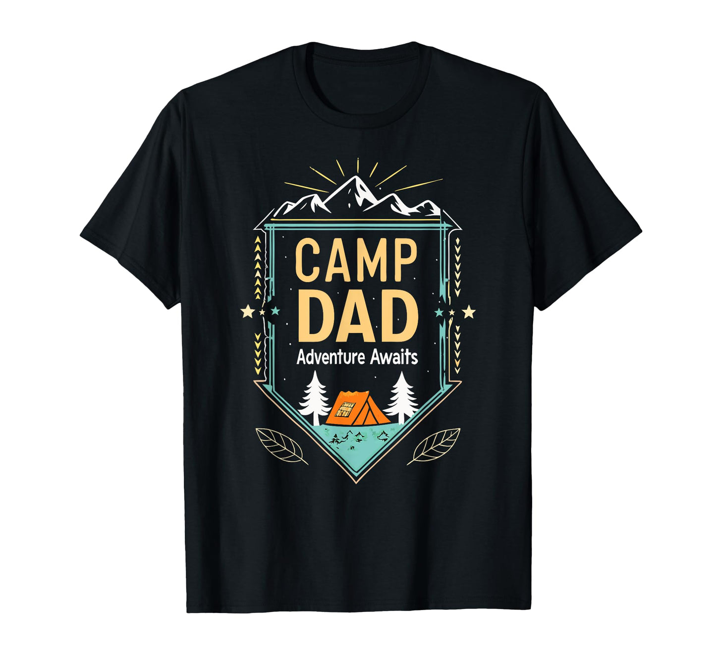 Camping Dad Adventure Awaits Fathers T-Shirt - Casual Everyday Wear Unisex - T-Shirt, Sweatshirt, Hoodie