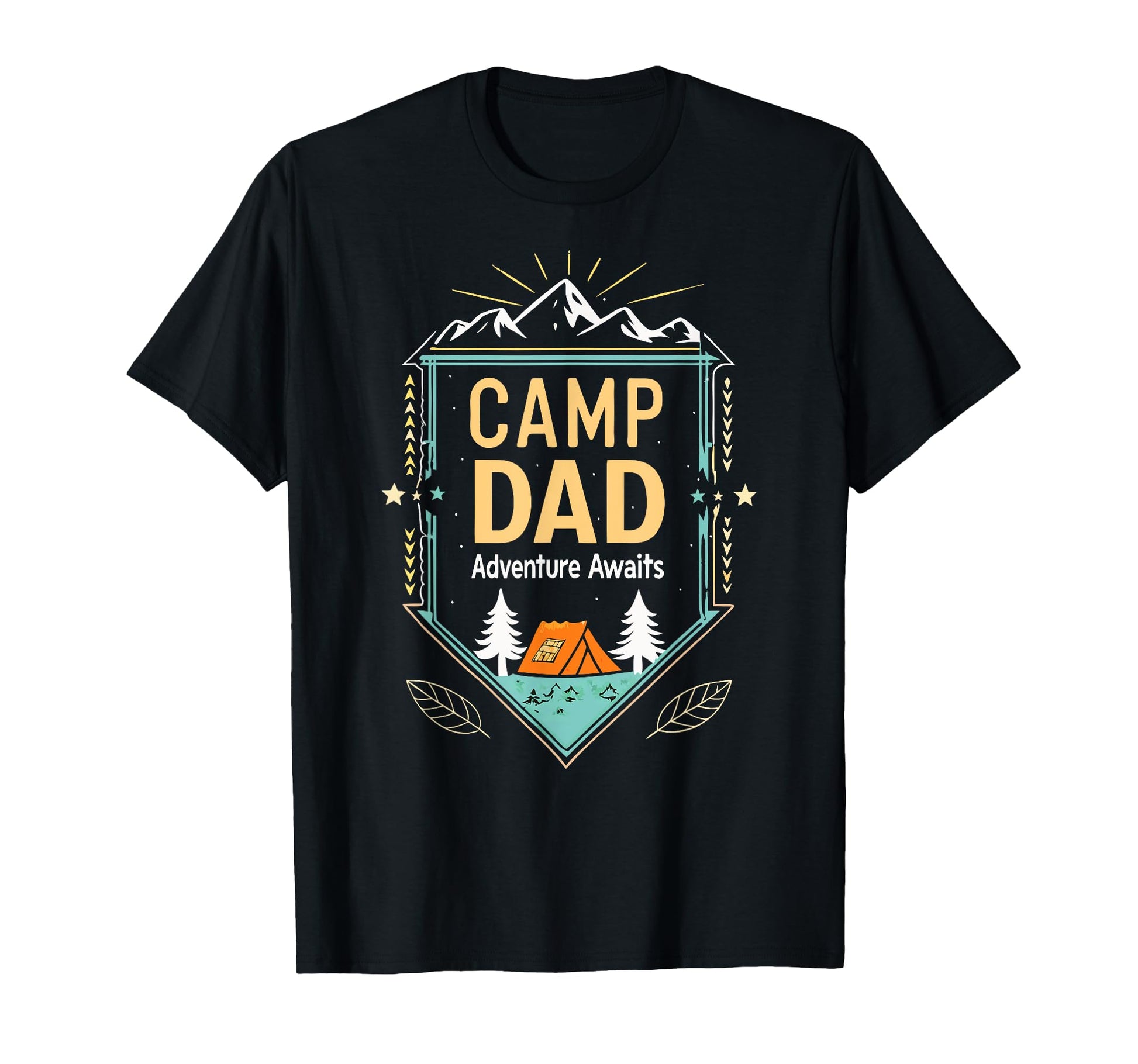 Camping Dad Adventure Awaits Fathers T-Shirt - Casual Everyday Wear Unisex - T-Shirt, Sweatshirt, Hoodie