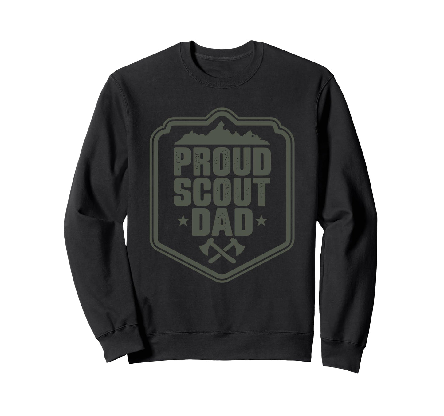 Proud Scout Dad Scouting Father Camping Sweatshirt - Graphic Print Unisex - T-Shirt, Sweatshirt, Hoodie