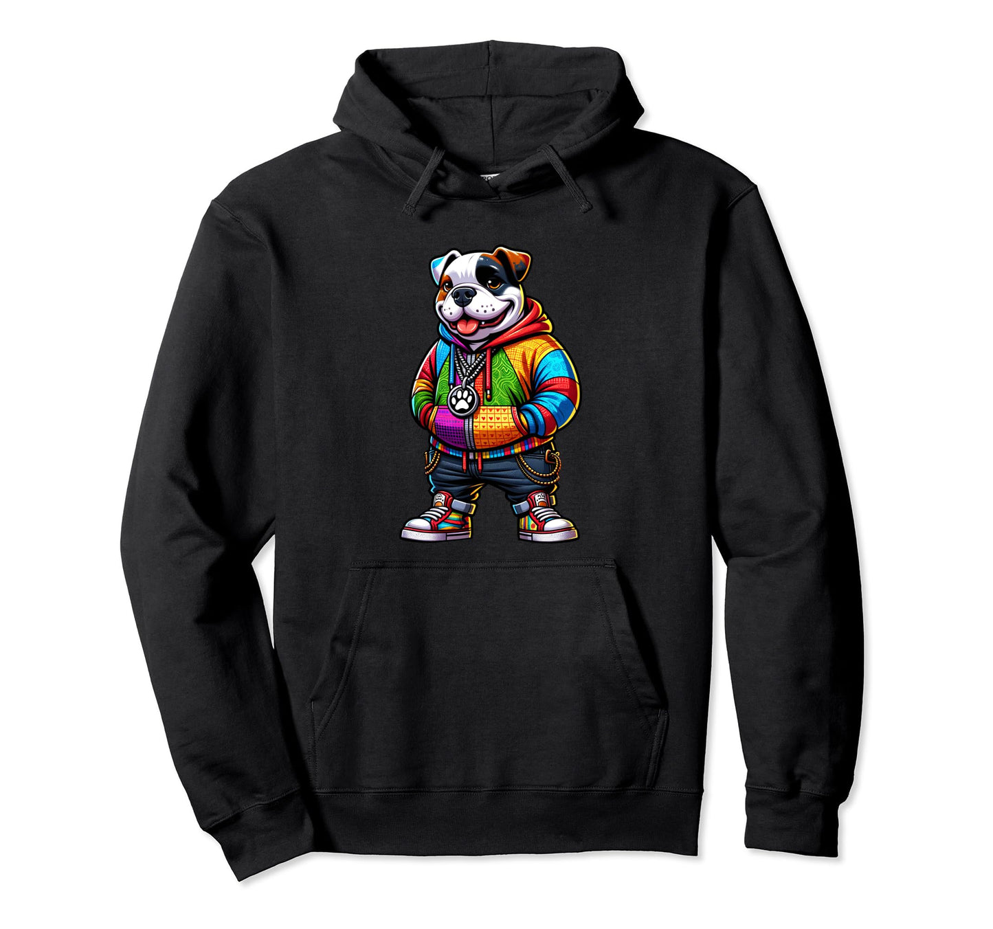 American Bulldog Jacket Outfit Dog Mom Dad Hoodie - Minimalist Print Unisex - T-Shirt, Sweatshirt, Hoodie