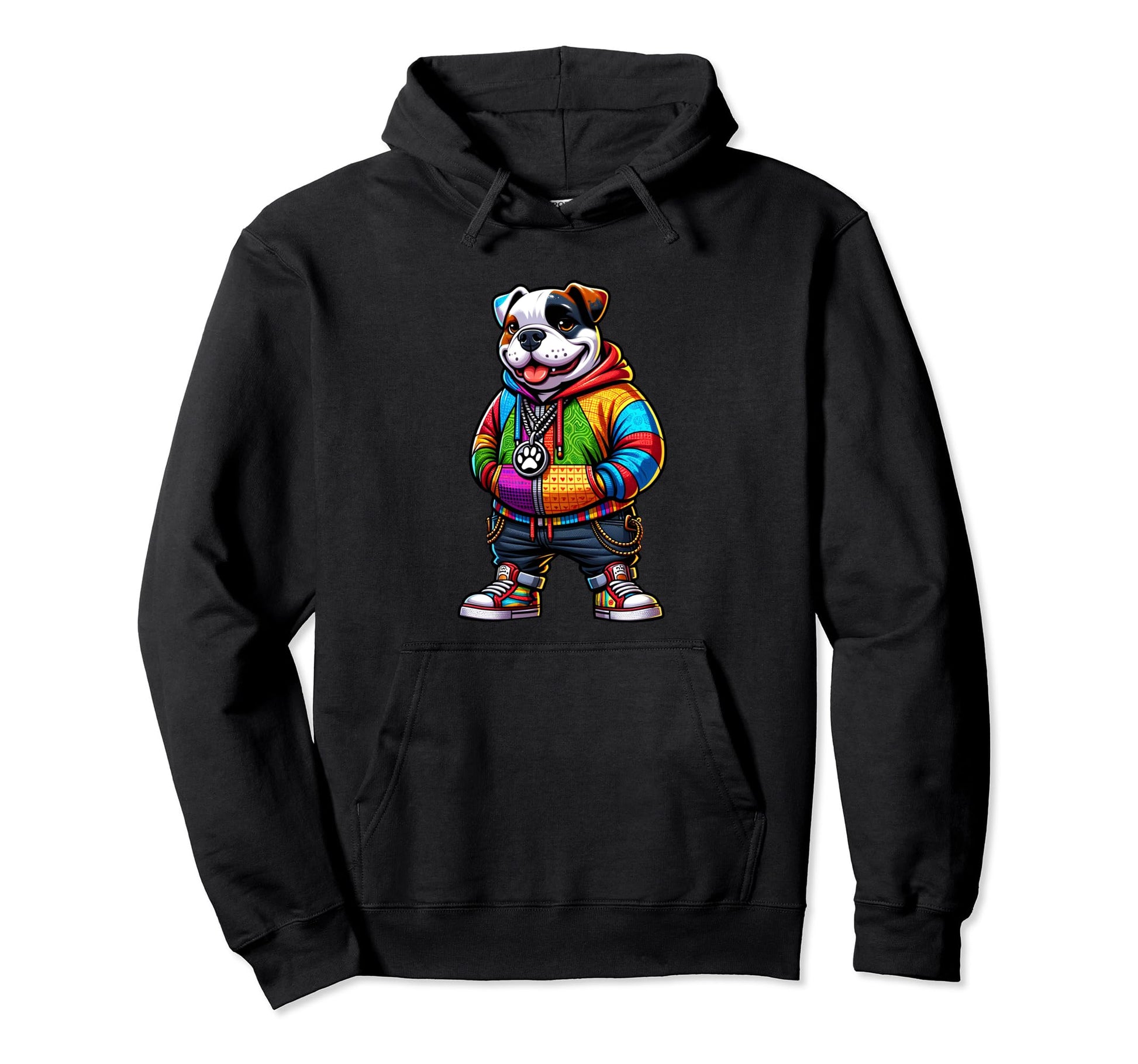 American Bulldog Jacket Outfit Dog Mom Dad Hoodie - Minimalist Print Unisex - T-Shirt, Sweatshirt, Hoodie