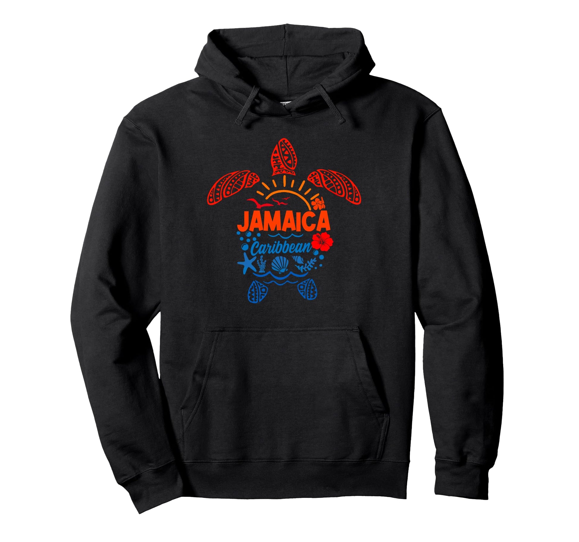 Jamaica Sea Turtle Tropical Caribbean Hoodie - Fun Novelty Design Unisex - T-Shirt, Sweatshirt, Hoodie