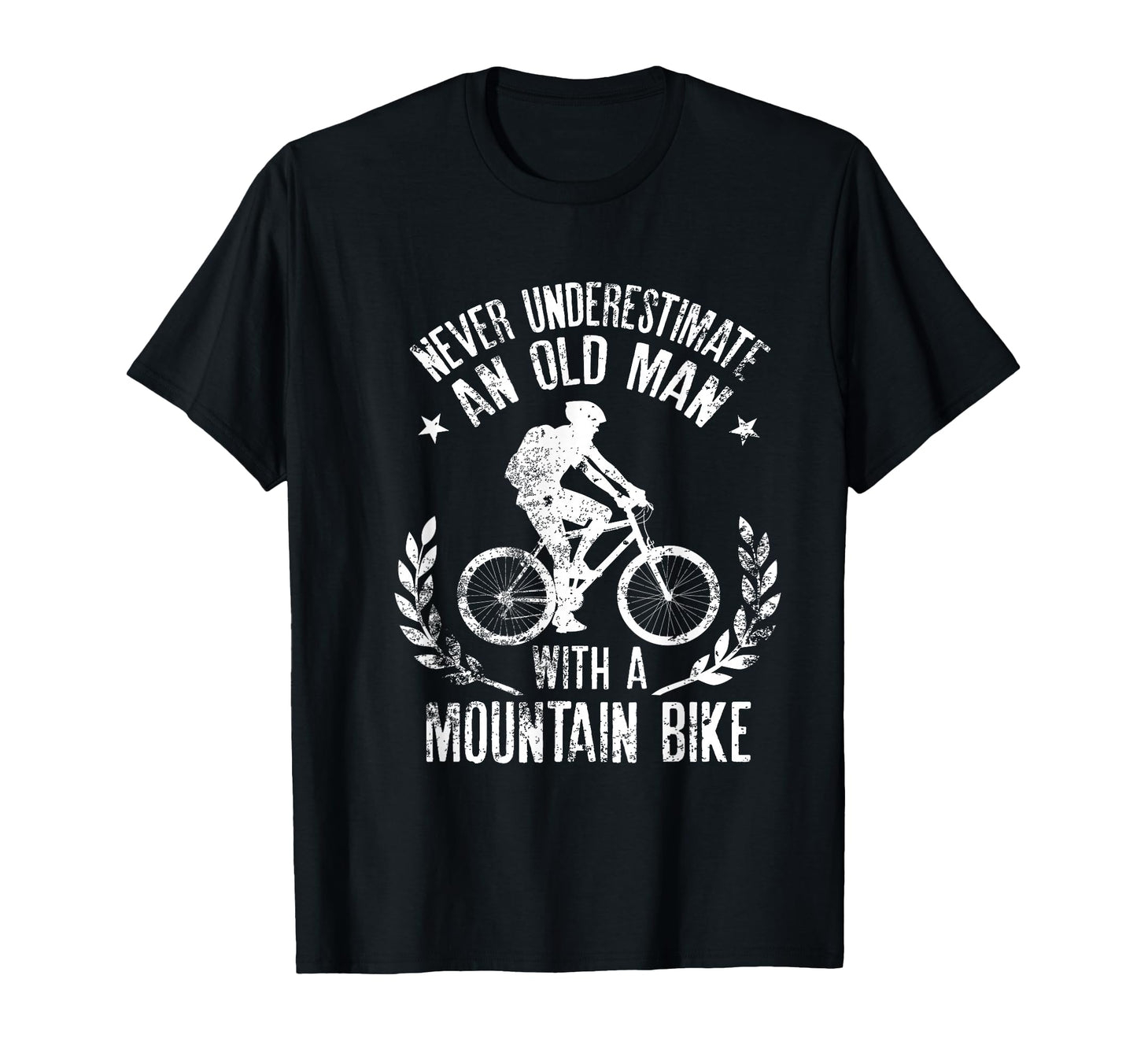Never Underestimate Old Mountain Bike T-Shirt - Novelty Apparel for Adults - T-Shirt, Sweatshirt, Hoodie