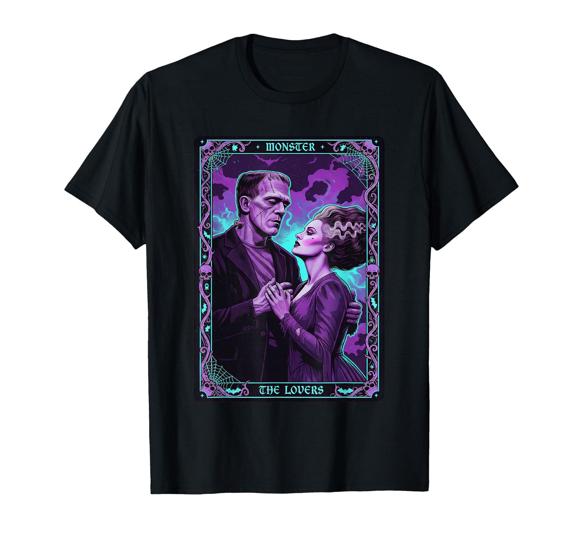 Monster Frankenstein Bride Lovers T-Shirt - Minimalist Print for Adults - T-Shirt, Sweatshirt, Hoodie