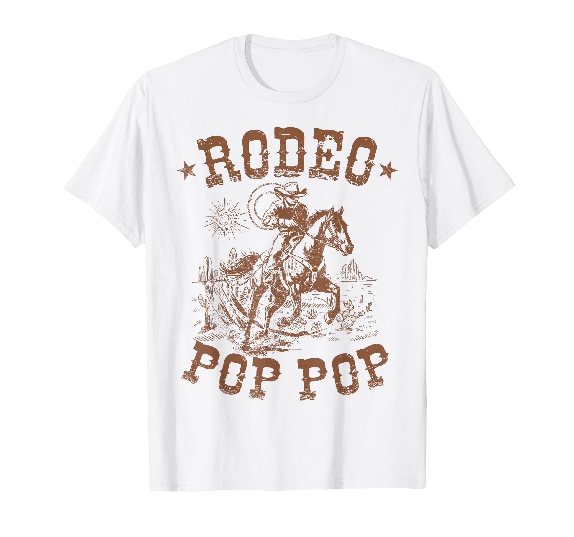 Rodeo Pop Pop Western Cowboy Family T-Shirt - Novelty Apparel for Adults - T-Shirt, Sweatshirt, Hoodie