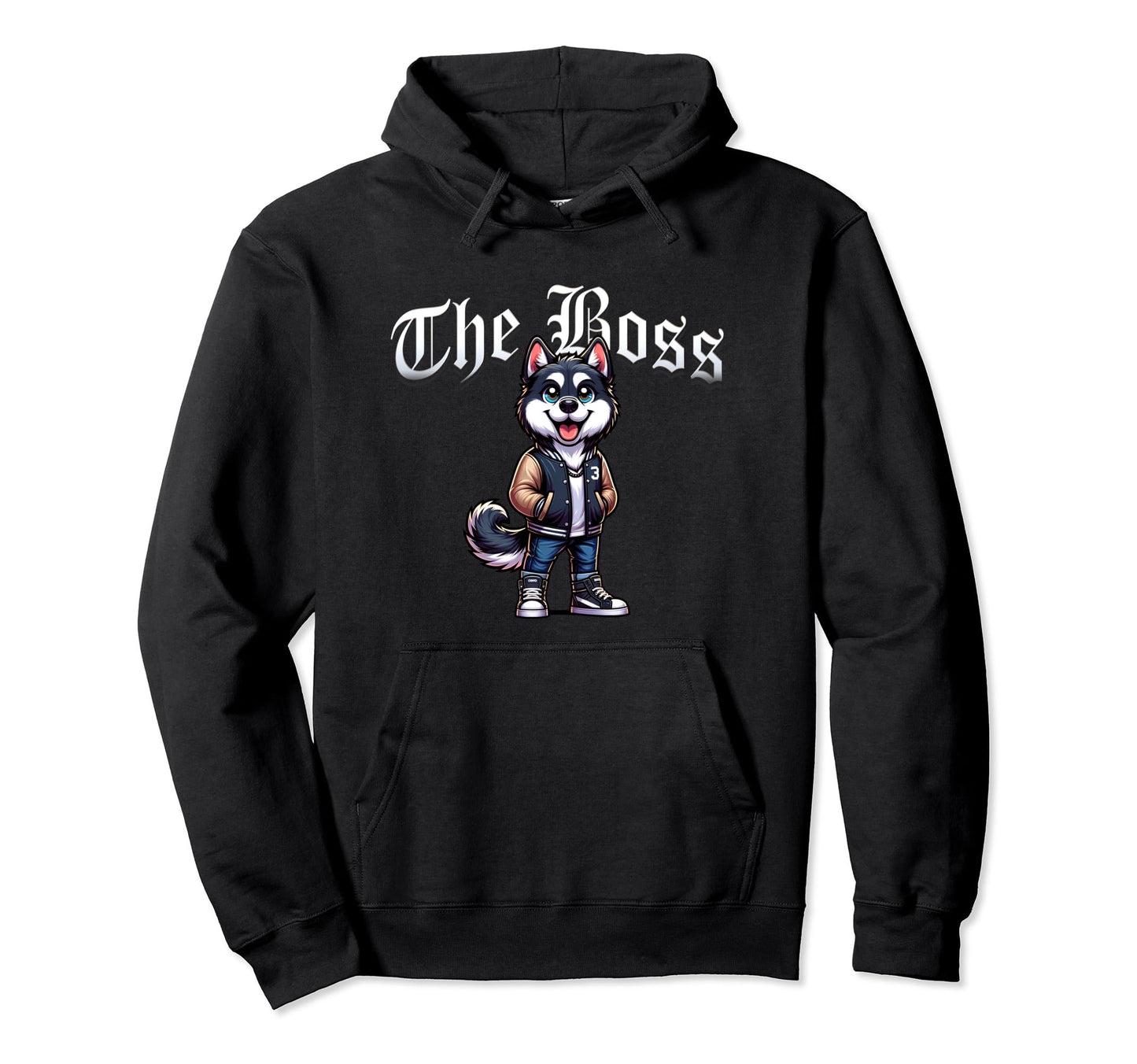Shepsky Dog Boss Jacket Outfit Dog Mom Hoodie - Fun Novelty Design Unisex - T-Shirt, Sweatshirt, Hoodie