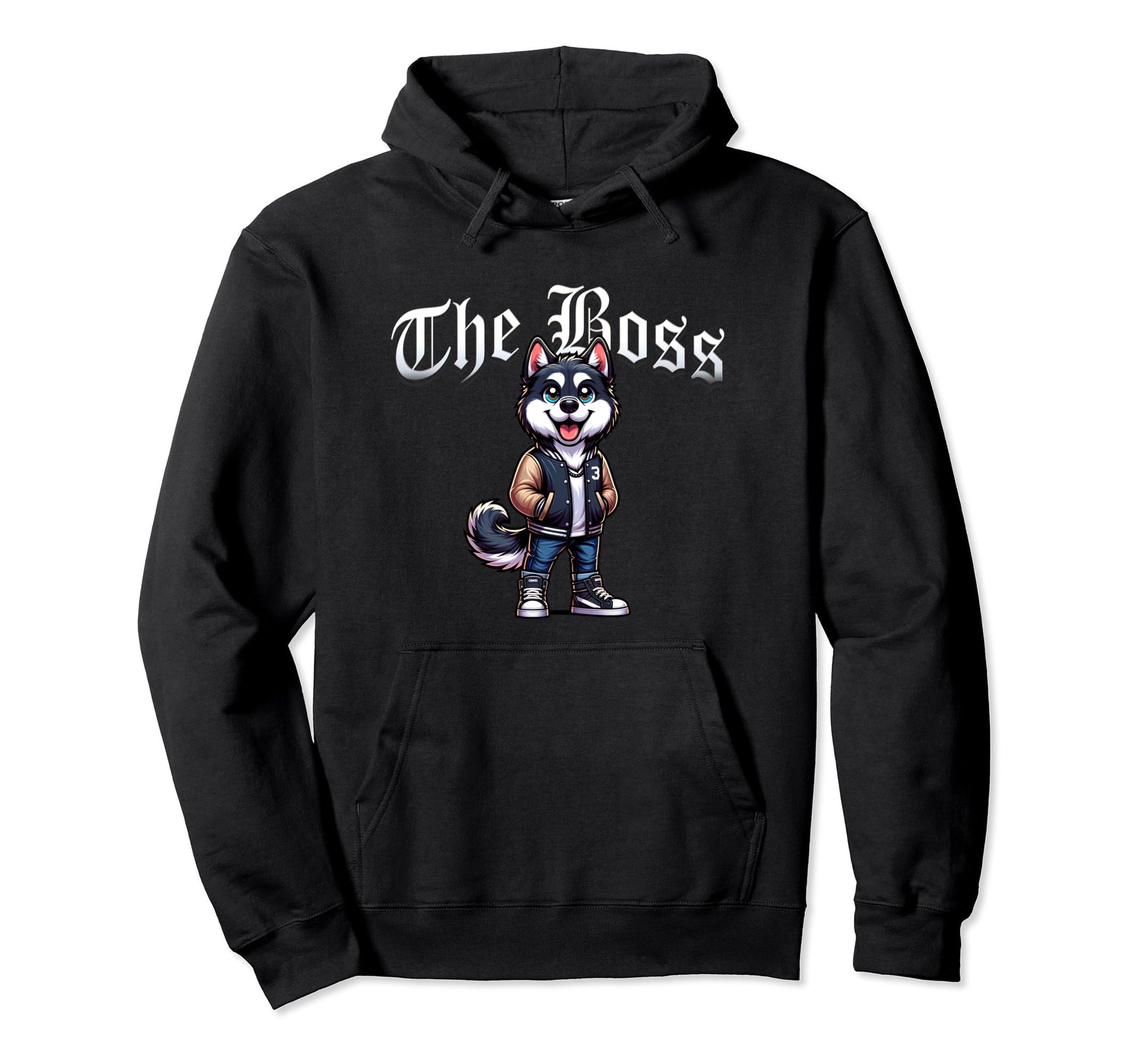 Shepsky Dog Boss Jacket Outfit Dog Mom Hoodie - Fun Novelty Design Unisex - T-Shirt, Sweatshirt, Hoodie