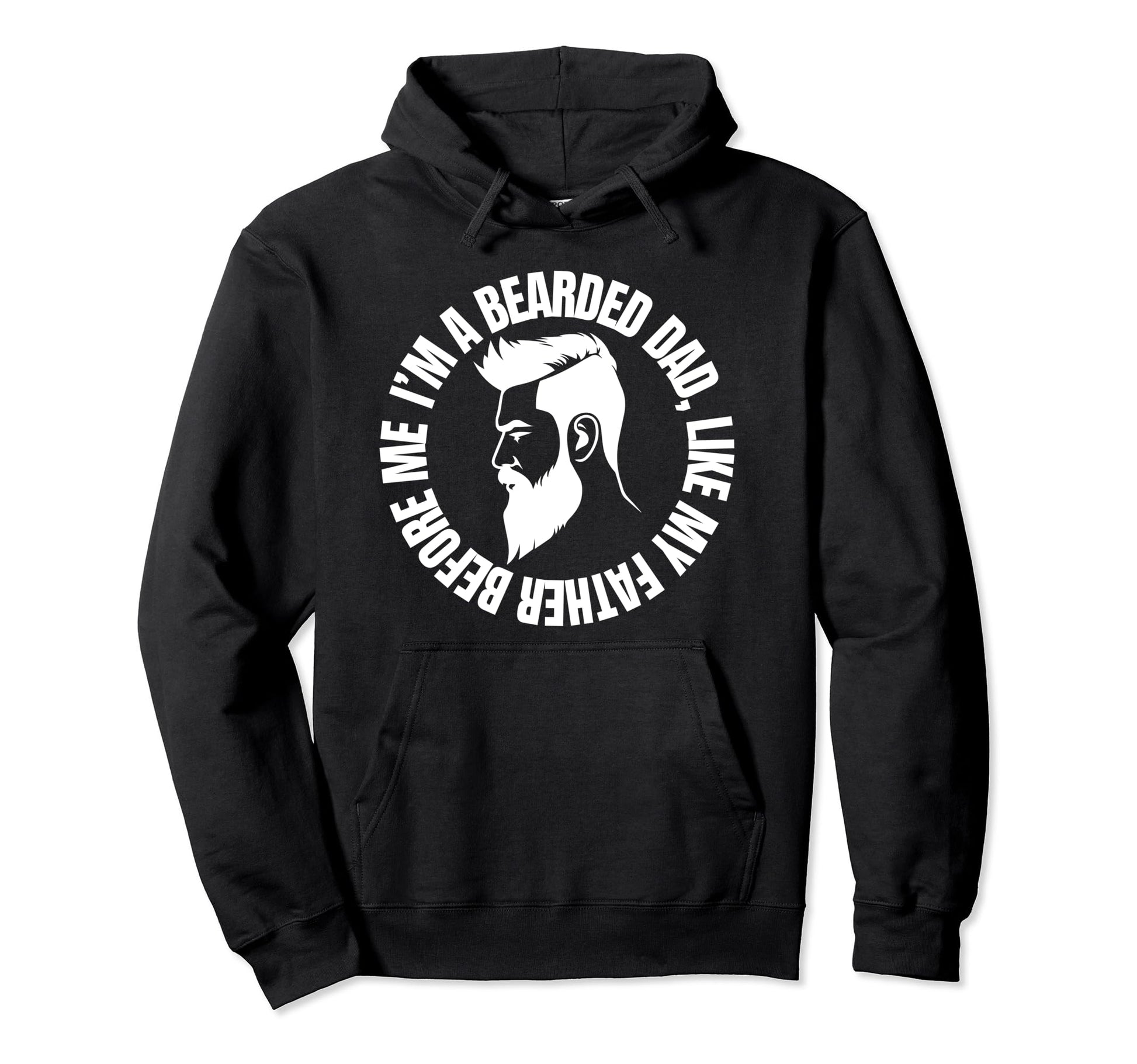 Funny Beard Fathers Gift Tattoo Hoodie - Fun Novelty Design Men Women - T-Shirt, Sweatshirt, Hoodie