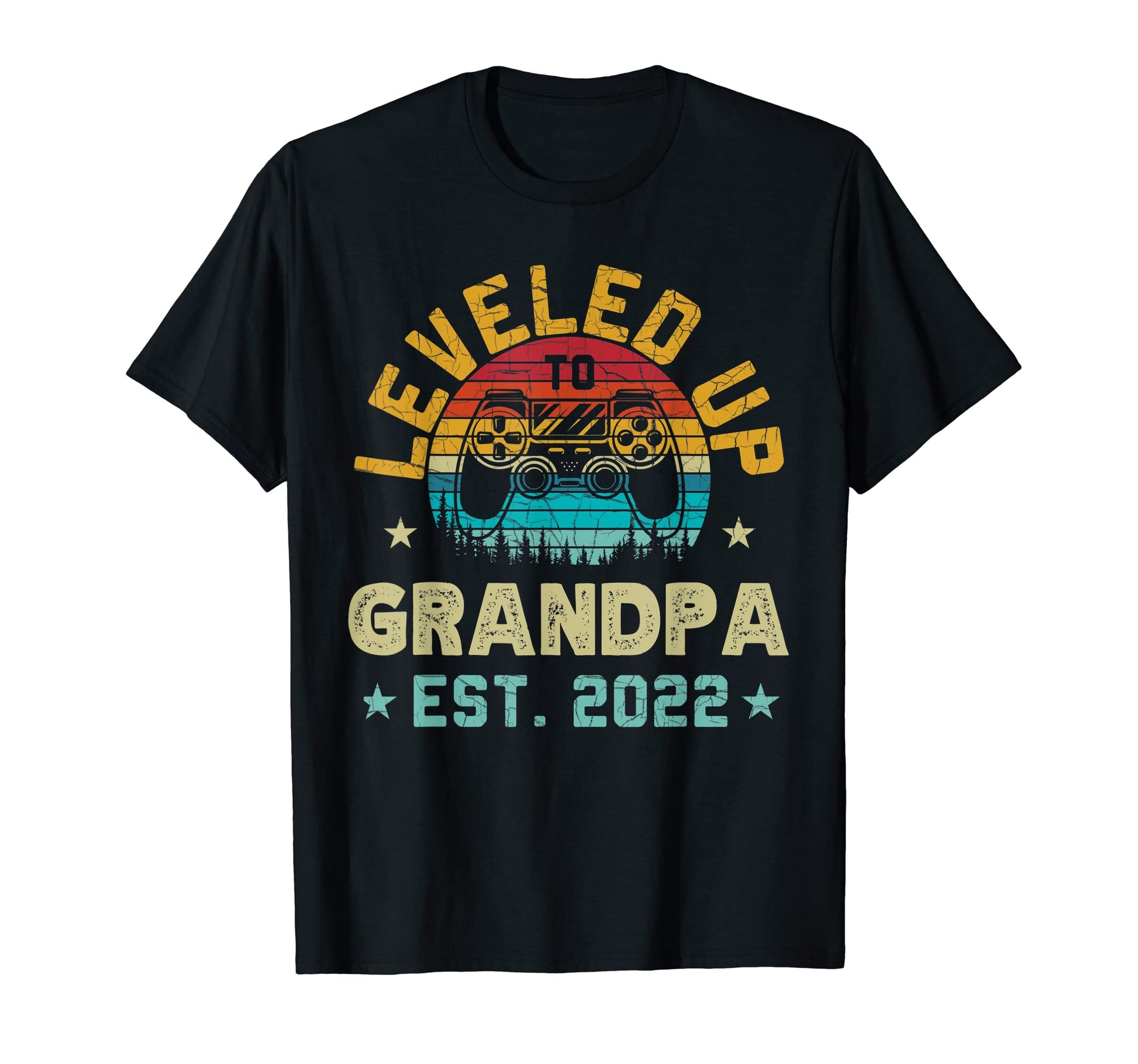 Mens Leveled Up To Grandpa Est 2022 T-Shirt - Streetwear Style Men Women - T-Shirt, Sweatshirt, Hoodie