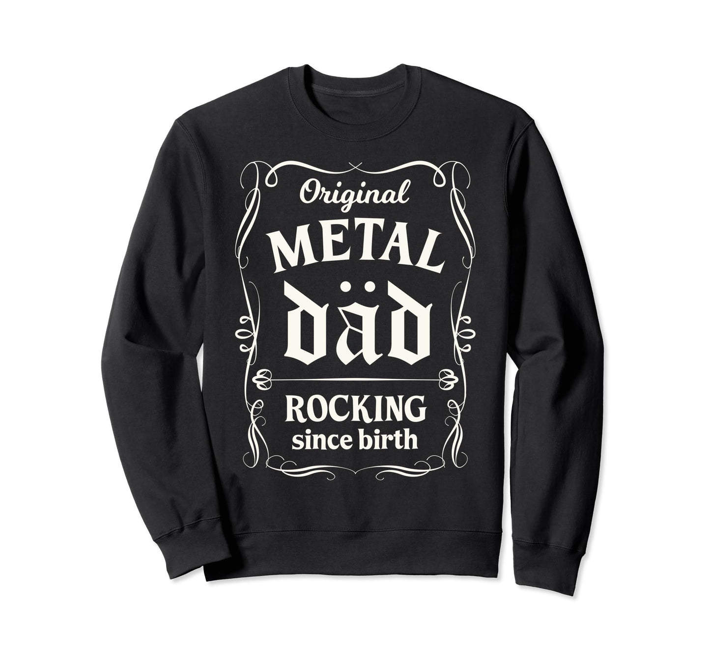 Metal Dad Heavy Rock Biker Mc Sweatshirt - Minimalist Print Men Women - T-Shirt, Sweatshirt, Hoodie