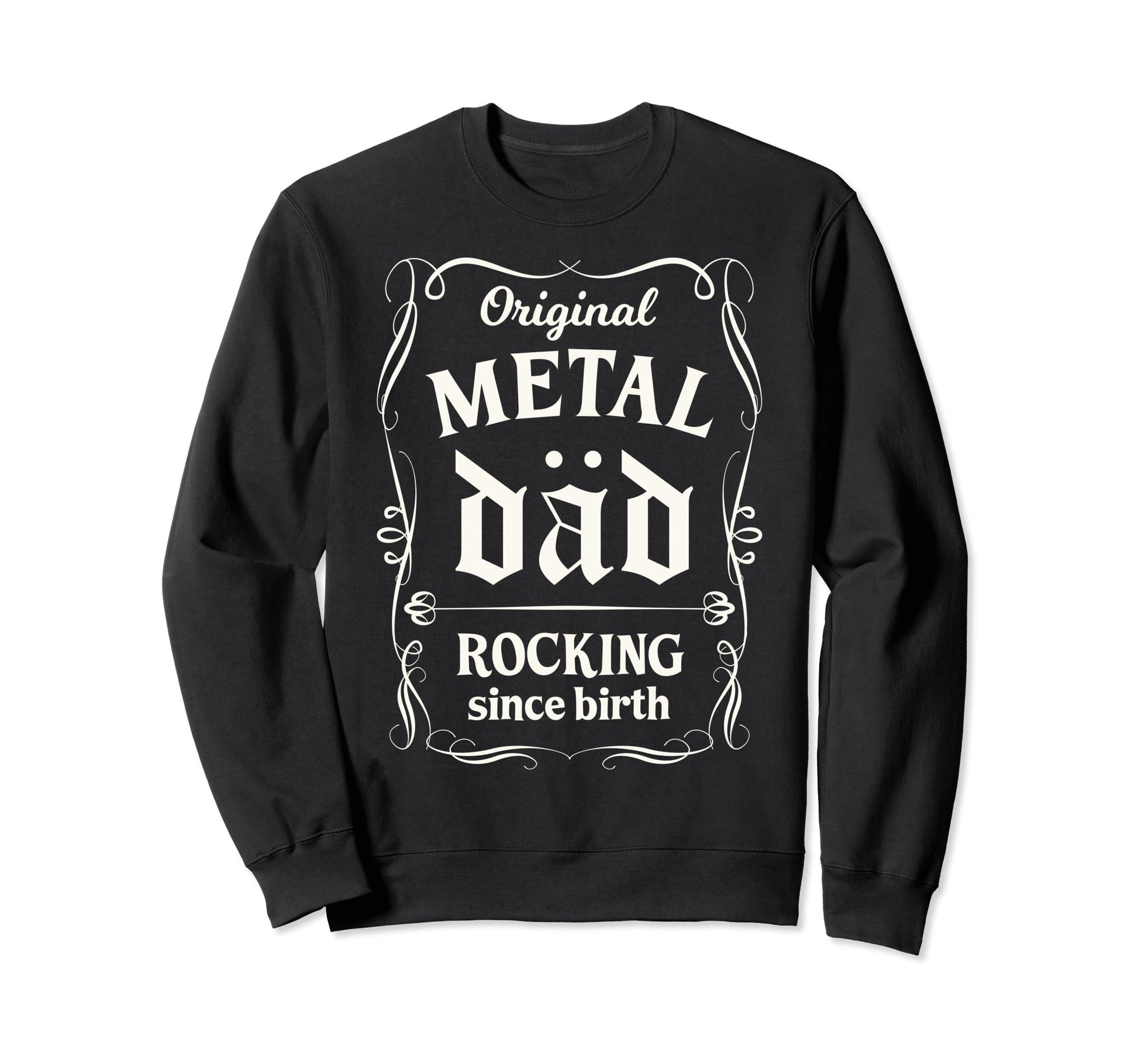 Metal Dad Heavy Rock Biker Mc Sweatshirt - Minimalist Print Men Women - T-Shirt, Sweatshirt, Hoodie