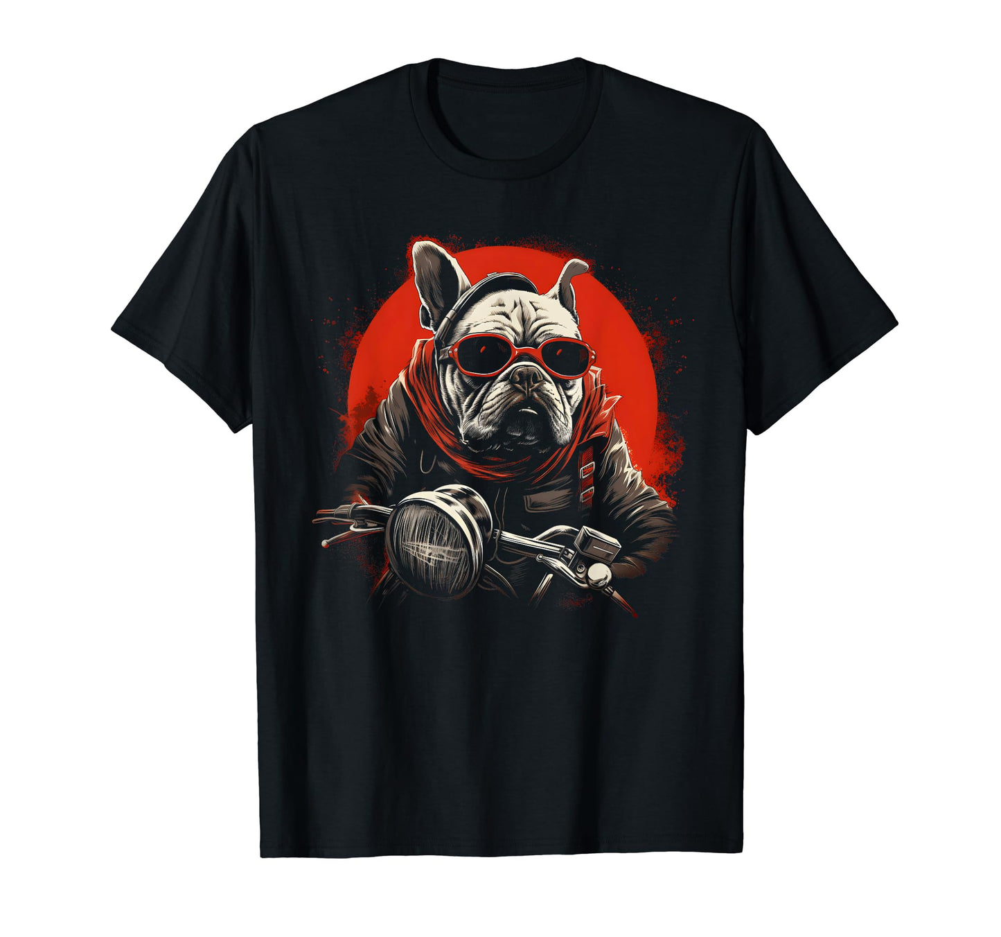 Motorcycle Dad Biker Dog Bulldog Dad T-Shirt - Streetwear Style Men Women - T-Shirt, Sweatshirt, Hoodie