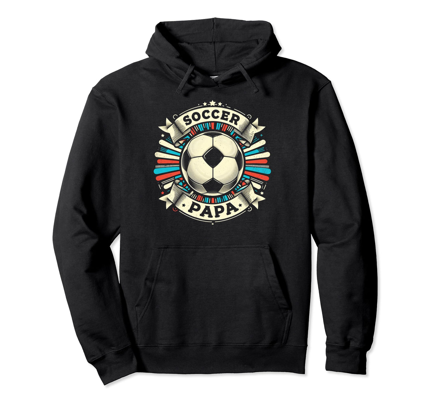 Soccer Papa Family Matching Dad Hoodie - Casual Everyday Wear for Adults - T-Shirt, Sweatshirt, Hoodie