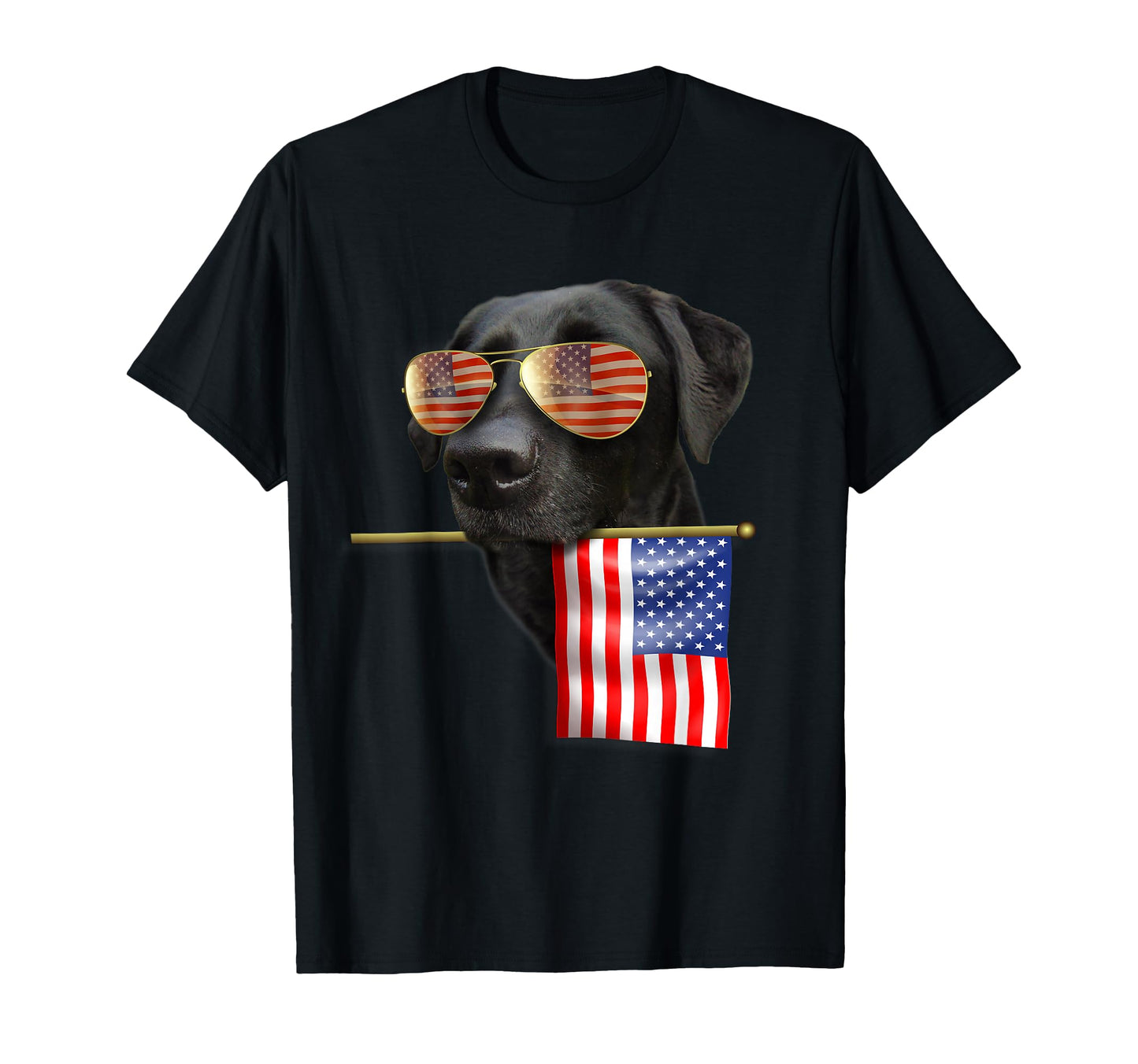 4Th July Fun American Flag Labrador Dog T-Shirt - Unique Graphic Unisex - T-Shirt, Sweatshirt, Hoodie