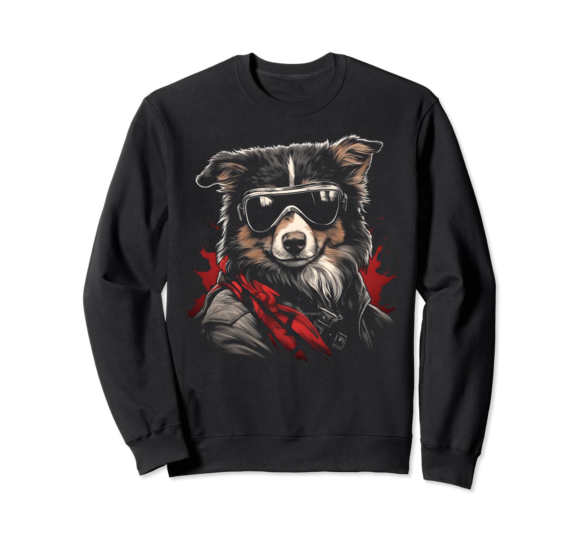 Motorcycle Dad Biker Dog Shetland Sweatshirt - Unique Graphic Men Women - T-Shirt, Sweatshirt, Hoodie