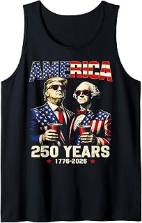 Vintage 250 Years America Anniversary 250th Trump Washington Tank Top Unisex T-shirt, Sweatshirt, Hoodie, Long Sleeve Tee - T-Shirt, Sweatshirt, Hoodie