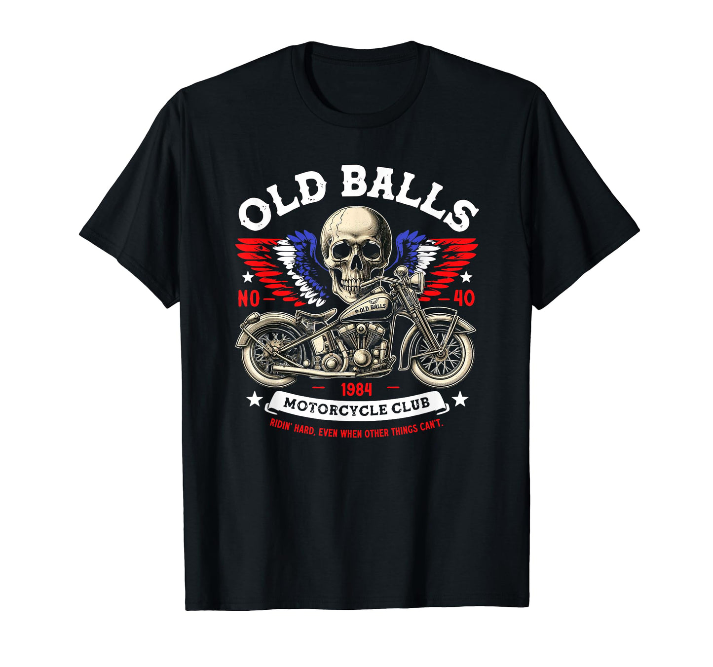 Us Flag Motorcycle 40Th Birthday Bike Dad T-Shirt - Streetwear Style Unisex - T-Shirt, Sweatshirt, Hoodie