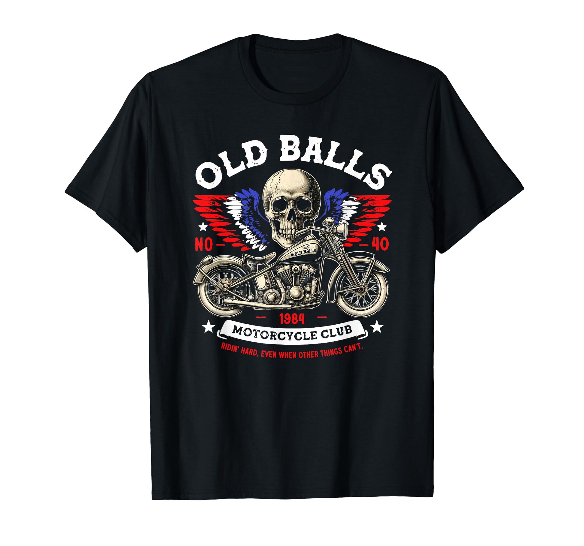 Us Flag Motorcycle 40Th Birthday Bike Dad T-Shirt - Streetwear Style Unisex - T-Shirt, Sweatshirt, Hoodie