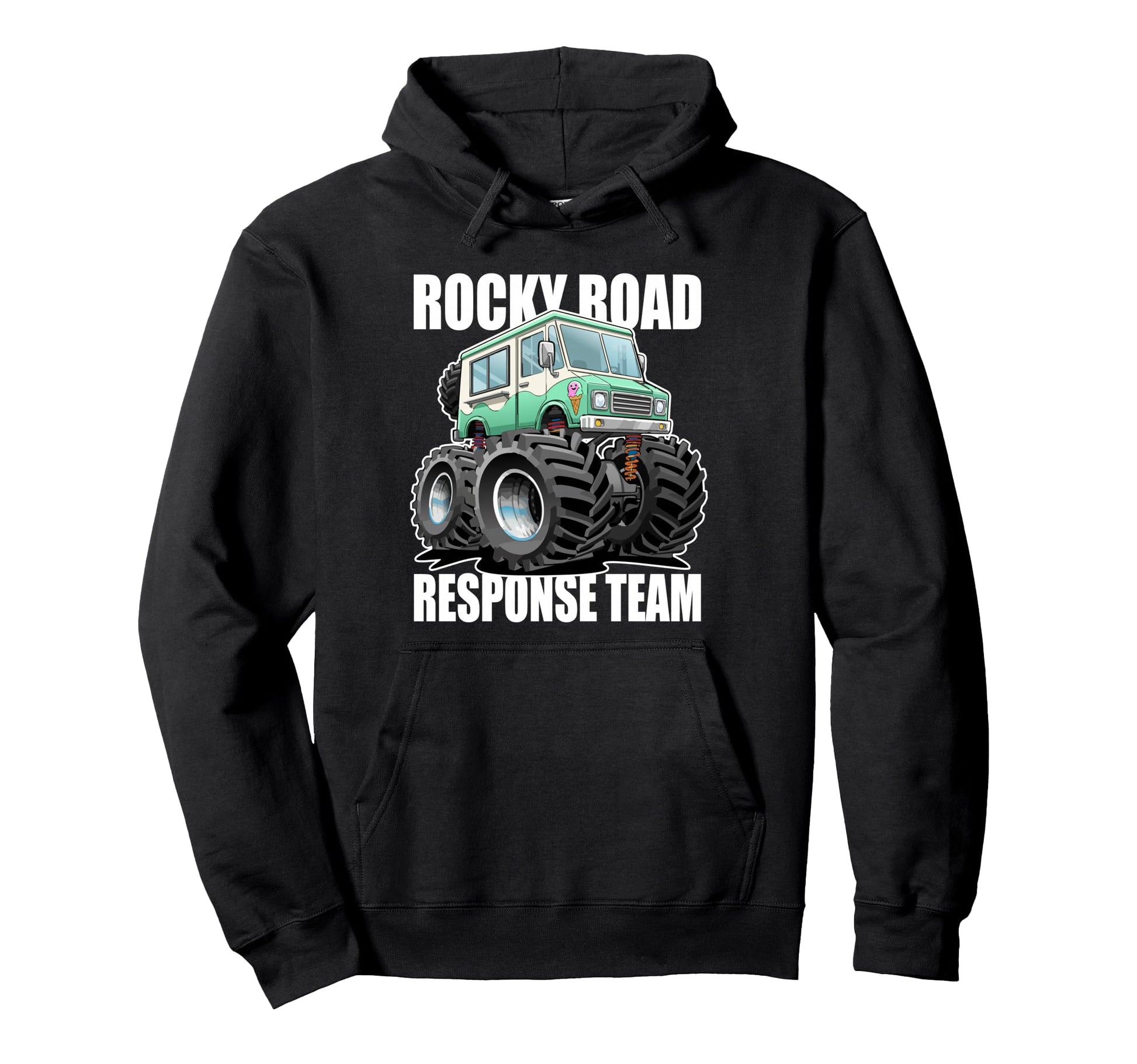 Rocky Road Response Team Ice Cream Truck Hoodie - Graphic Print for Adults - T-Shirt, Sweatshirt, Hoodie