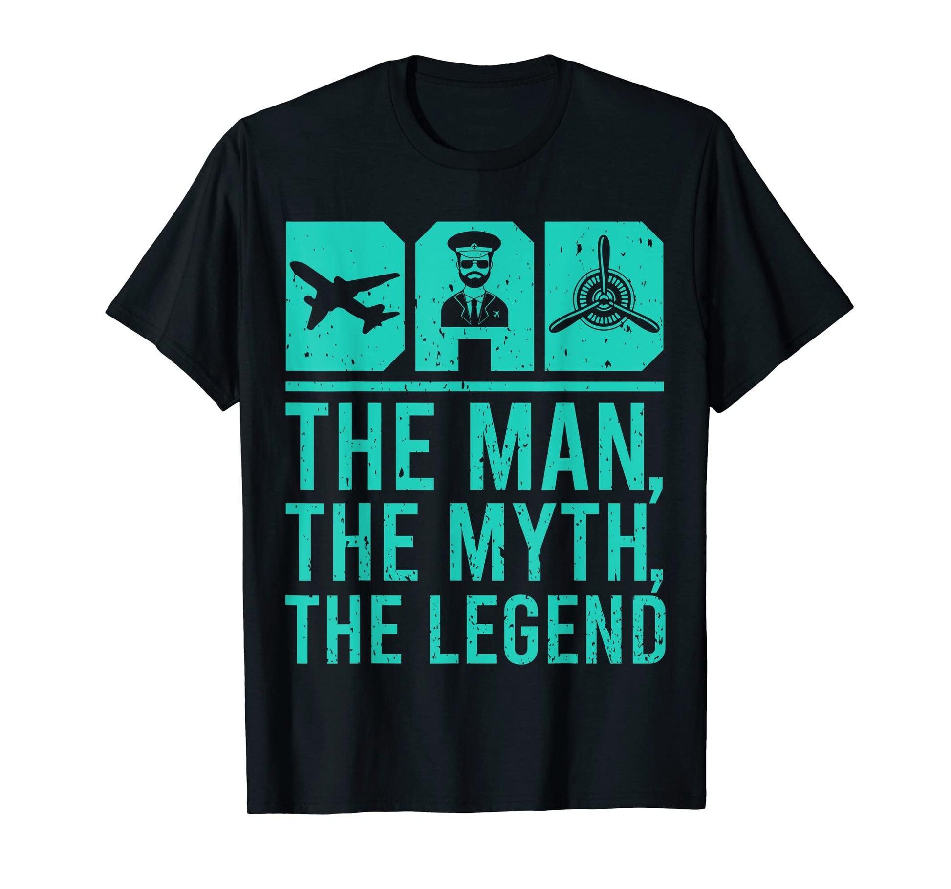 Dad Myth Legend Funny Pilot Aviation T-Shirt - Minimalist Print Men Women - T-Shirt, Sweatshirt, Hoodie