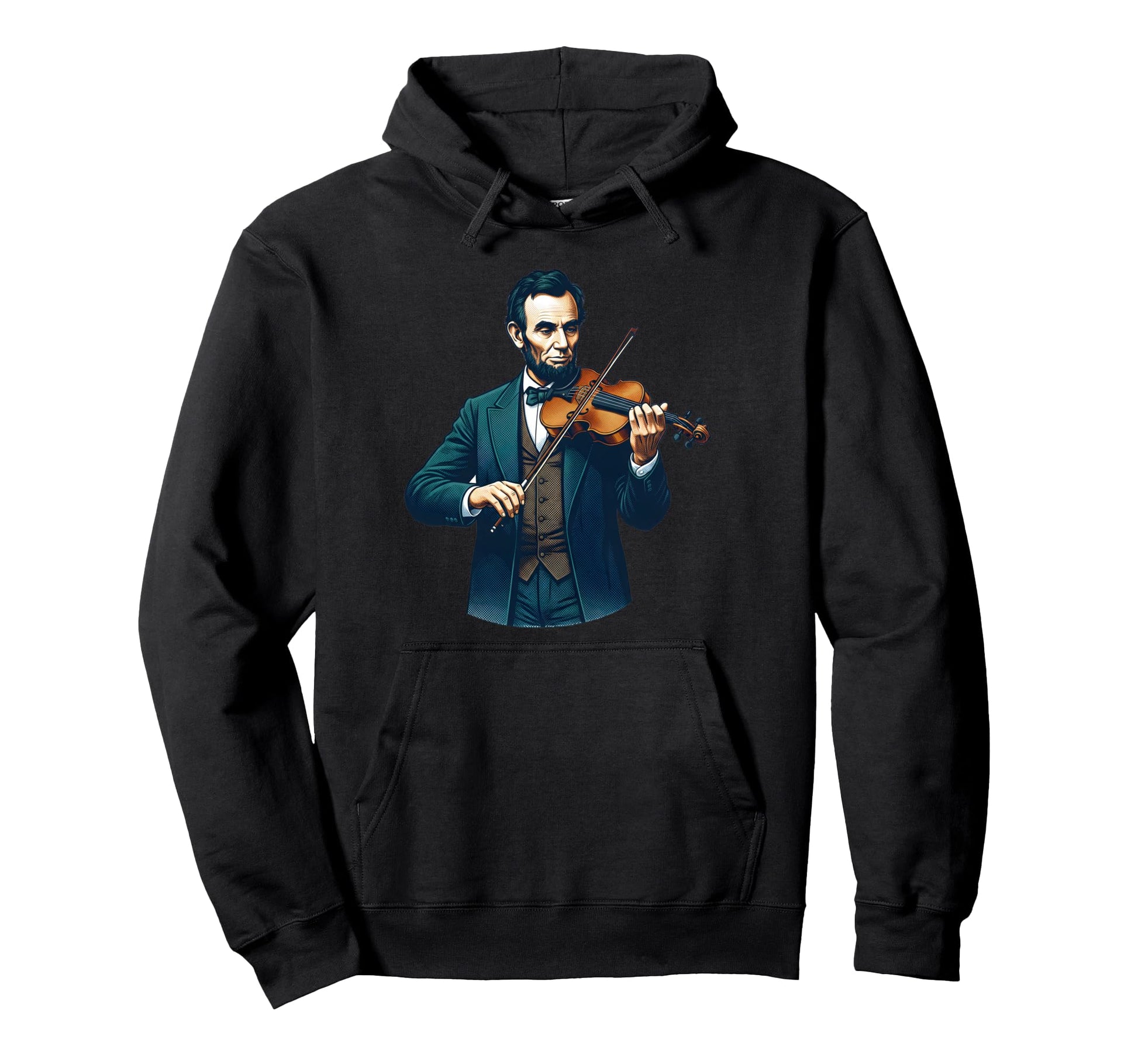 Abraham Lincoln Violin Solo Pop Art Hoodie - Custom Art Print Unisex - T-Shirt, Sweatshirt, Hoodie