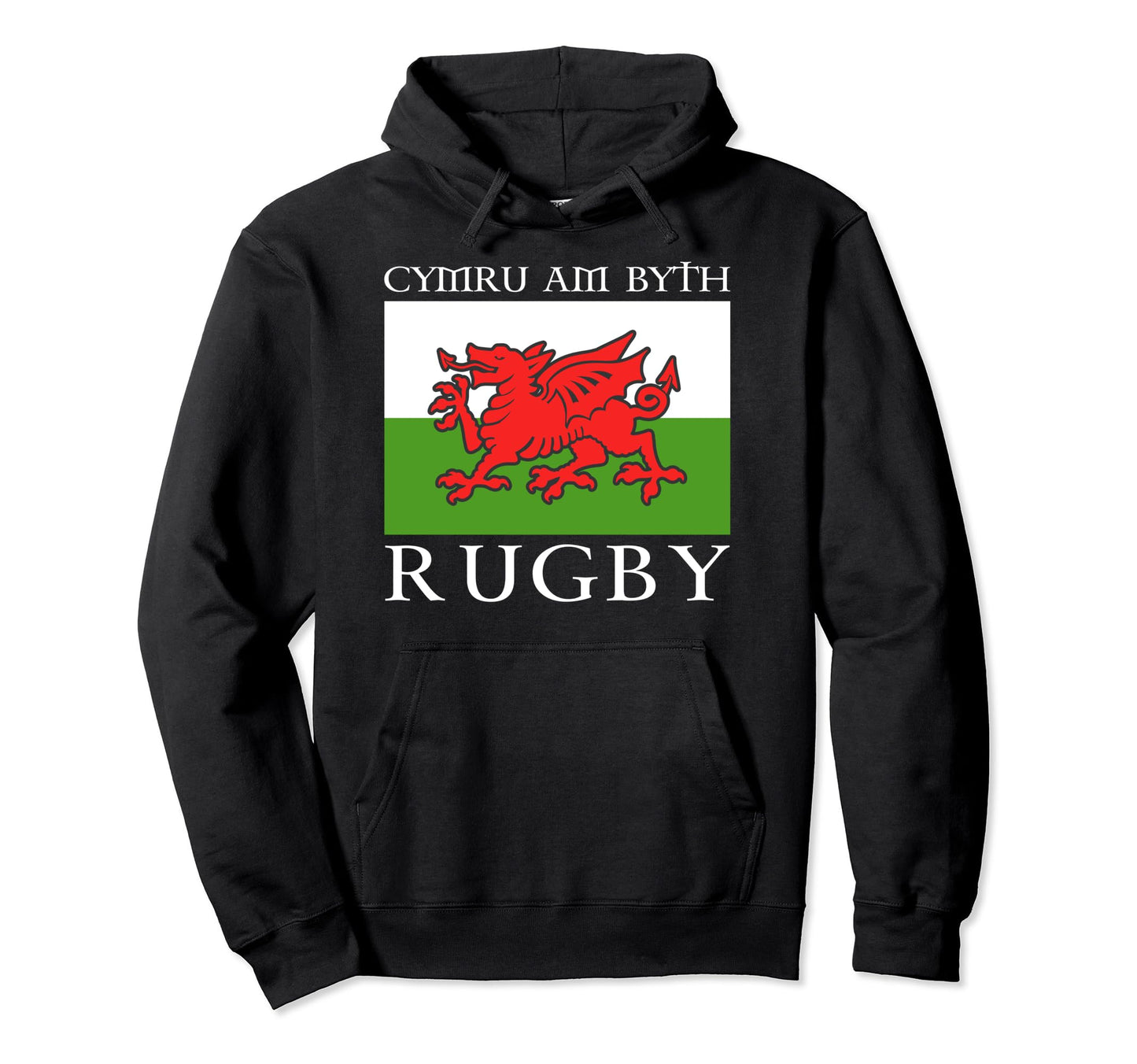 Cymru Am Byth Welsh Flag Rugby Dragon Red Hoodie - Trendy Graphic Unisex - T-Shirt, Sweatshirt, Hoodie