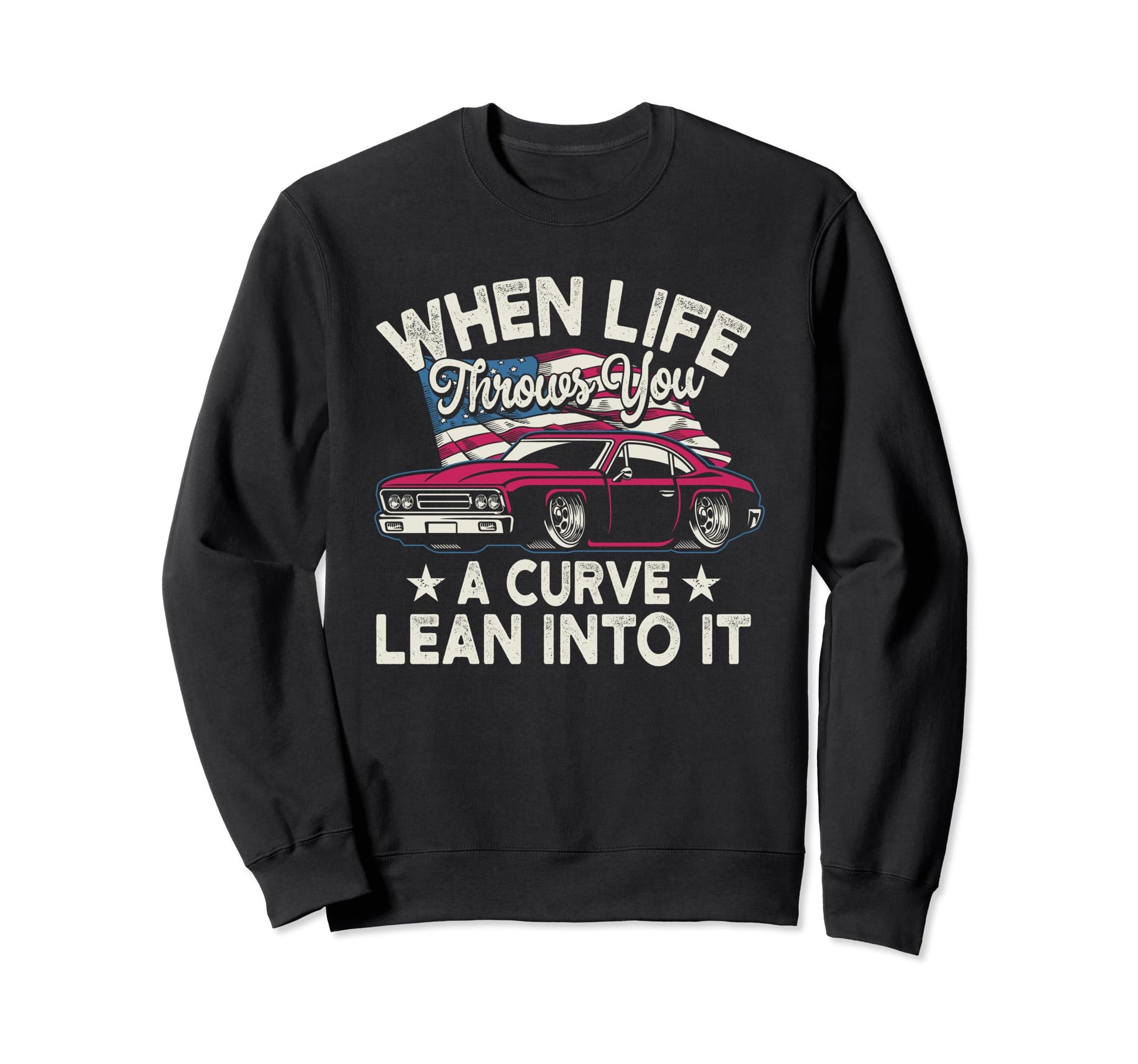Motorcycle Biker When Life Throws You Sweatshirt - Graphic Print Unisex - T-Shirt, Sweatshirt, Hoodie