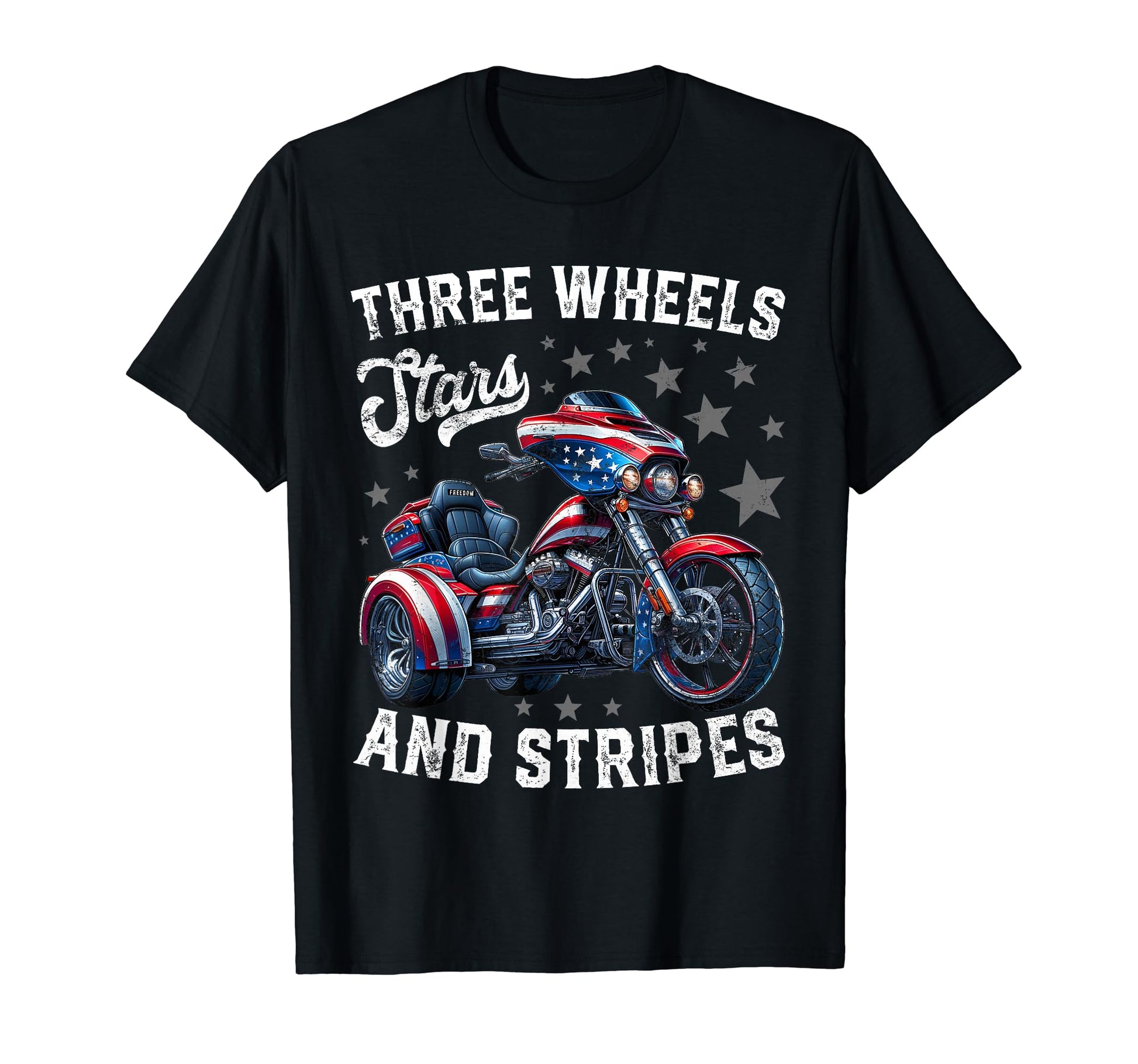 3 Wheels Motorcycle Trike American Rider T-Shirt - Graphic Print Men Women - T-Shirt, Sweatshirt, Hoodie