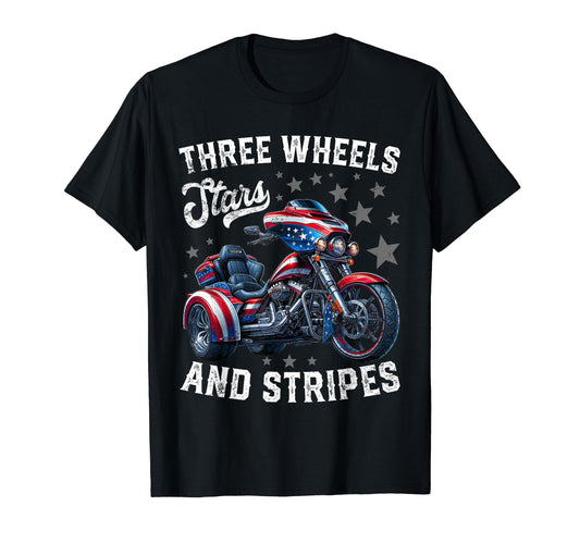 3 Wheels Motorcycle Trike American Rider T-Shirt - Graphic Print Men Women - T-Shirt, Sweatshirt, Hoodie