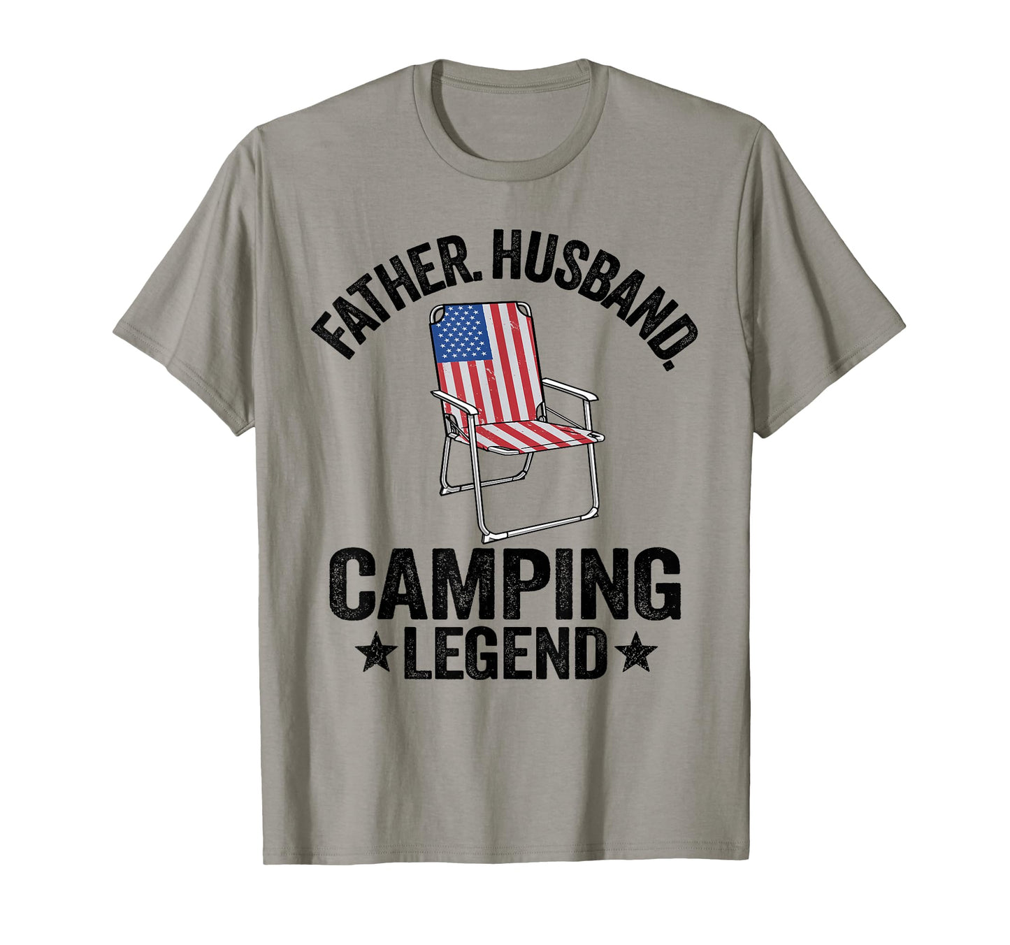 Father Husband Camping Legend American T-Shirt - Novelty Apparel Unisex - T-Shirt, Sweatshirt, Hoodie