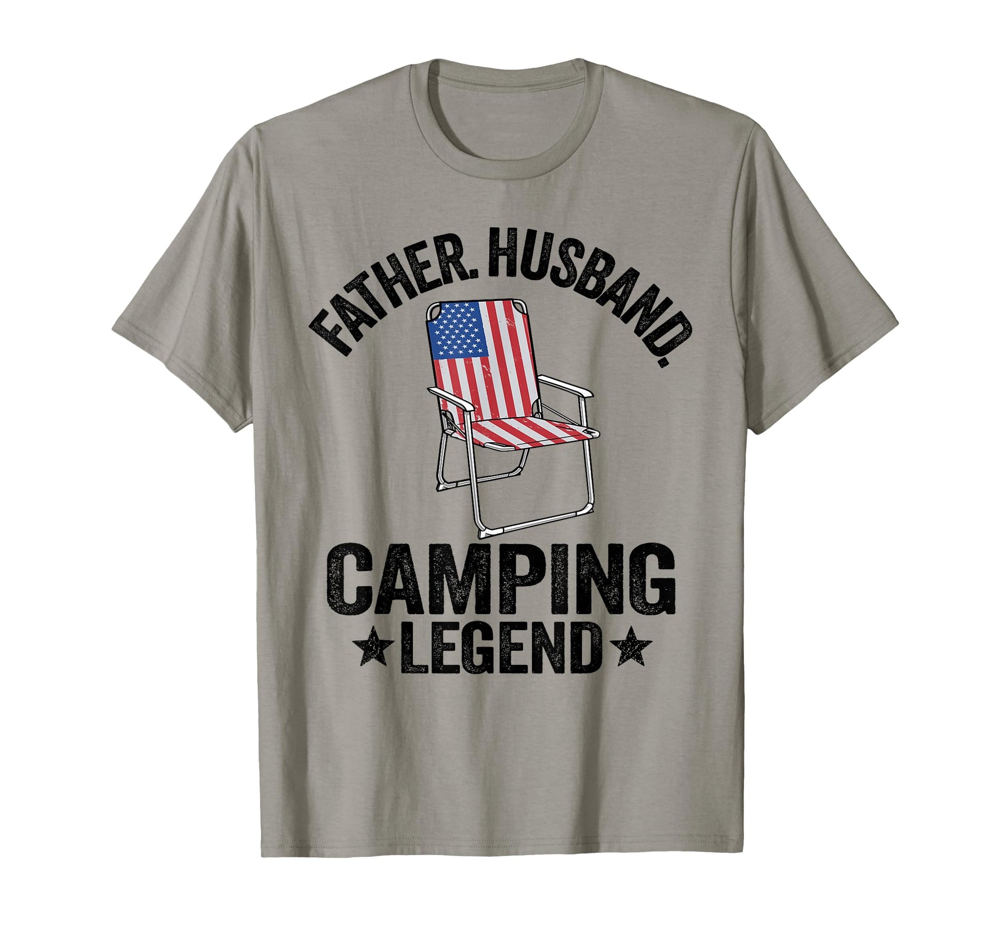 Father Husband Camping Legend American T-Shirt - Novelty Apparel Unisex - T-Shirt, Sweatshirt, Hoodie