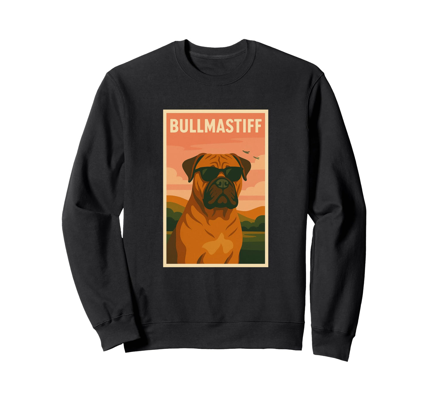 Bullmastiff Art Minimalist Pop Sweatshirt - Aesthetic Graphic for Adults - T-Shirt, Sweatshirt, Hoodie