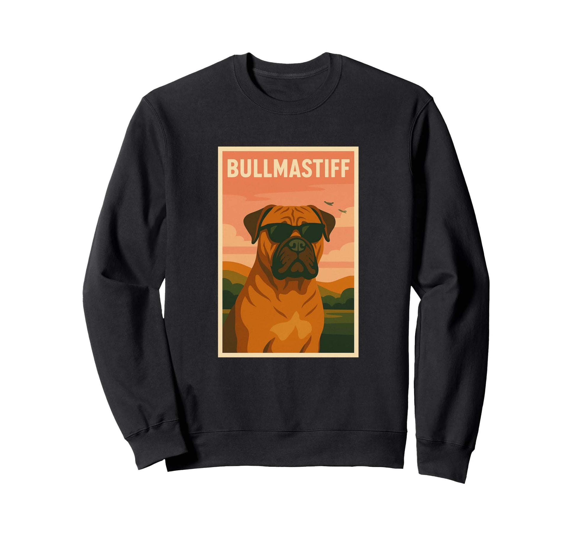 Bullmastiff Art Minimalist Pop Sweatshirt - Aesthetic Graphic for Adults - T-Shirt, Sweatshirt, Hoodie