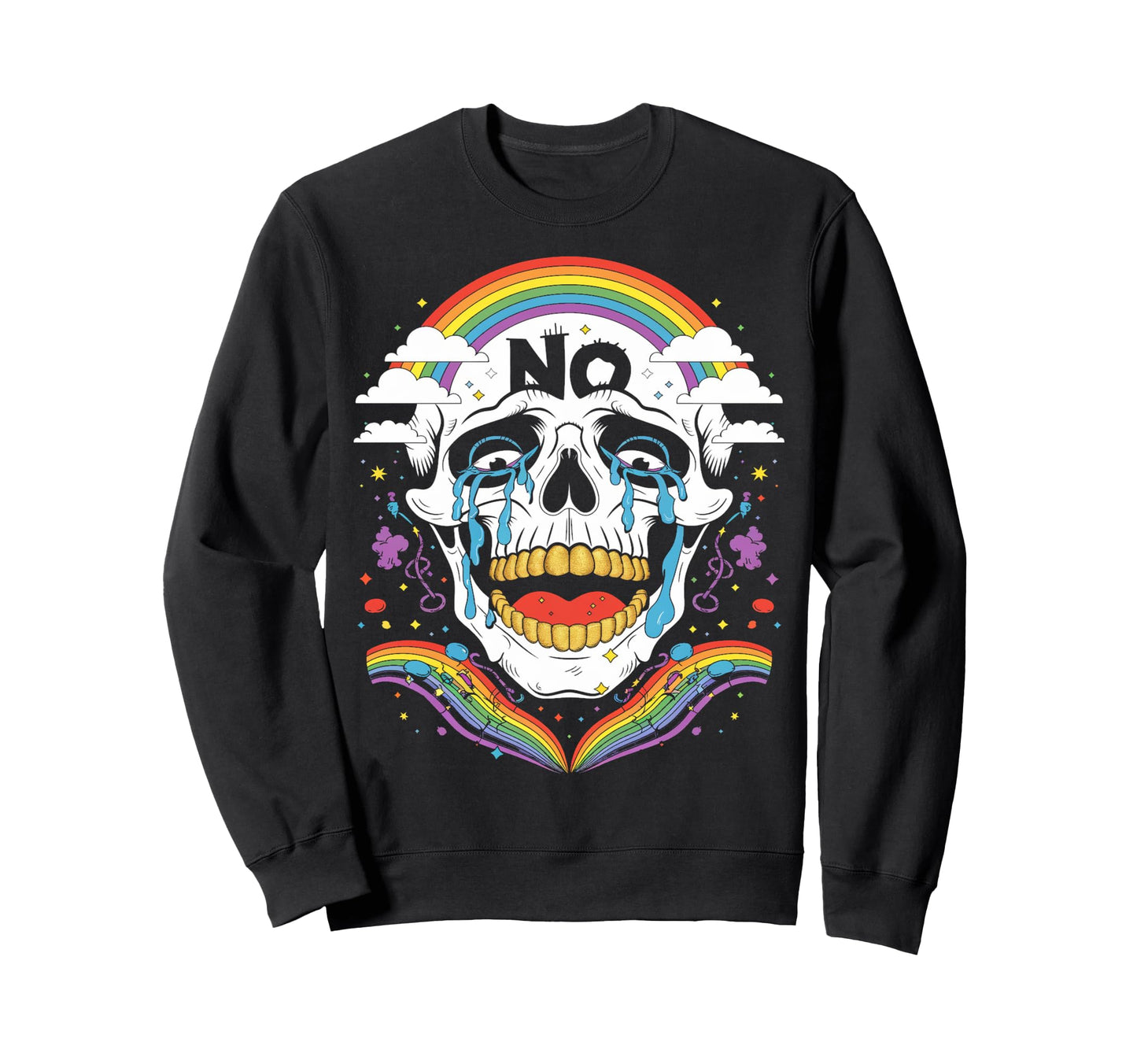 Gothic Mens Womens Tops Skeleton Sweatshirt - Unique Graphic for Adults - T-Shirt, Sweatshirt, Hoodie