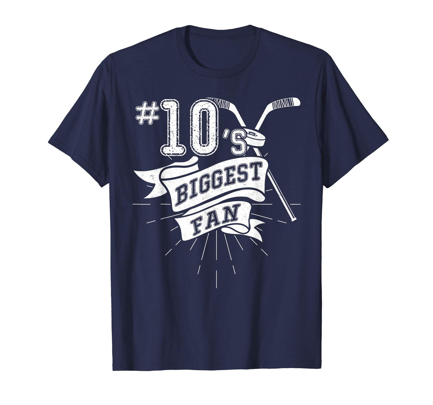 Biggest Fan Ice Hockey Player Number T-Shirt - Custom Art Print for Adults - T-Shirt, Sweatshirt, Hoodie