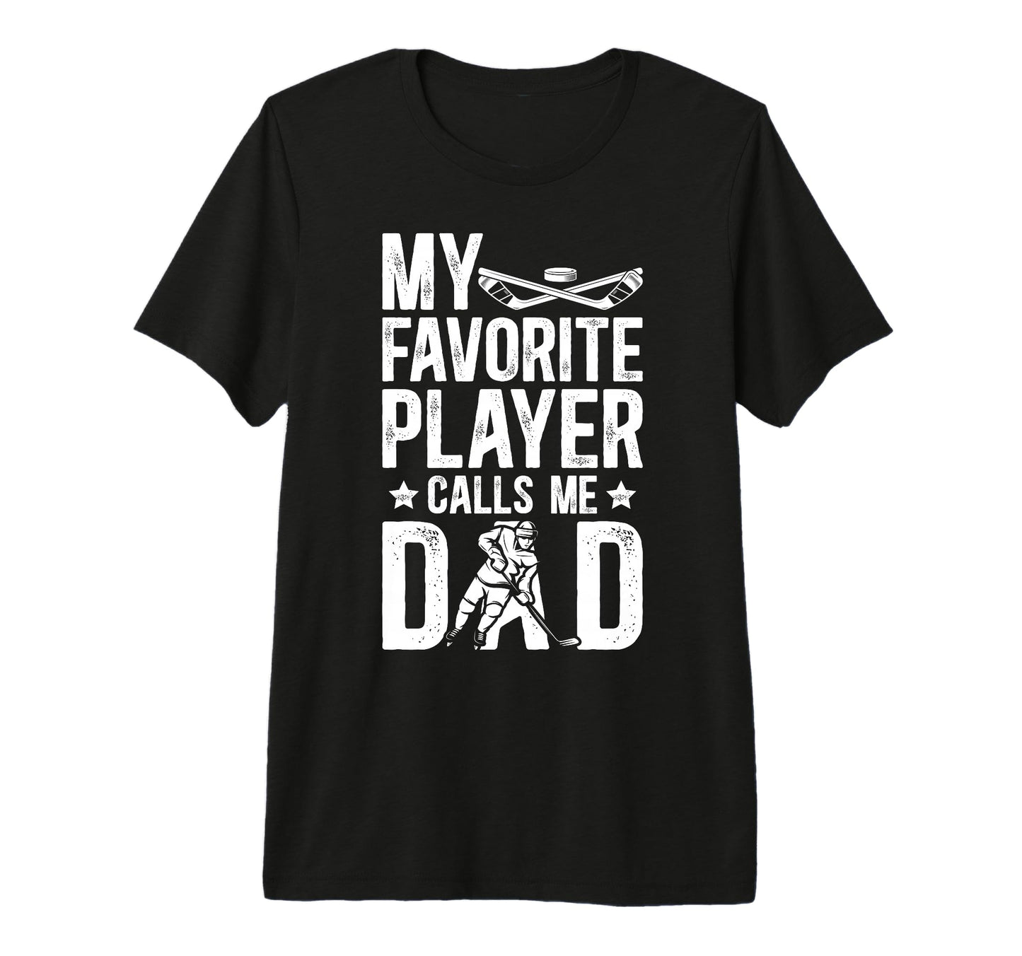 Mens Proud Ice Hockey Dad Hockey T-Shirt - Casual Everyday Wear Unisex - T-Shirt, Sweatshirt, Hoodie