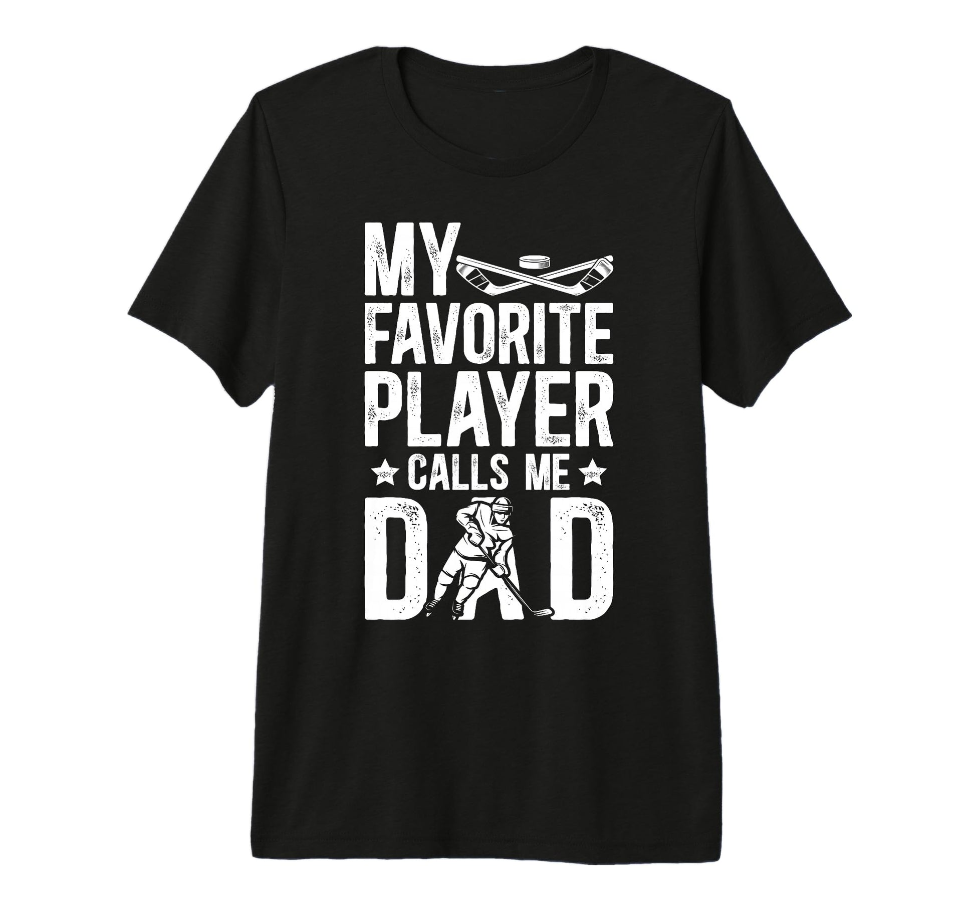 Mens Proud Ice Hockey Dad Hockey T-Shirt - Casual Everyday Wear Unisex - T-Shirt, Sweatshirt, Hoodie