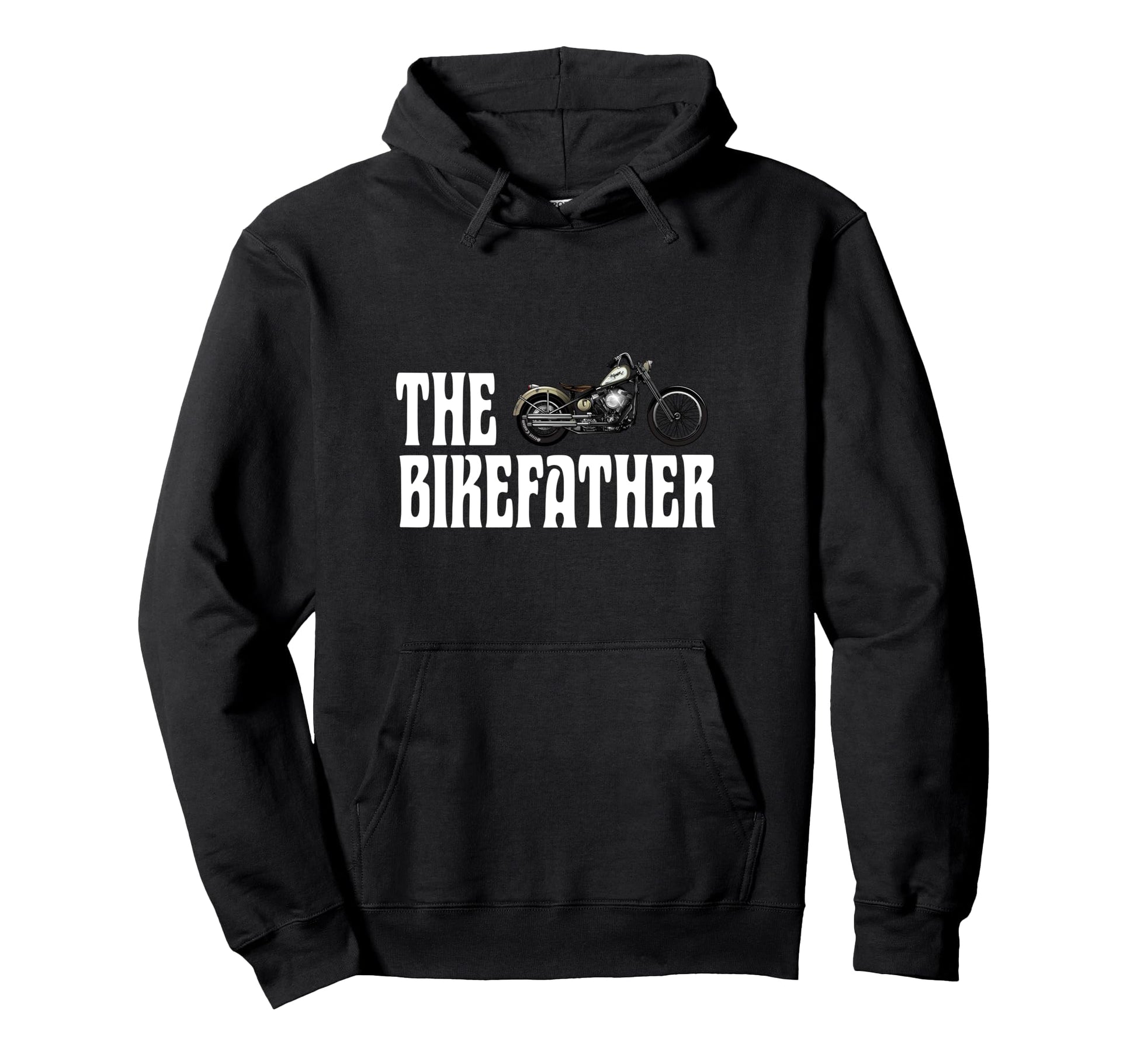 Biker Bikefather Biker Dad Funny Hoodie - Minimalist Print for Adults - T-Shirt, Sweatshirt, Hoodie