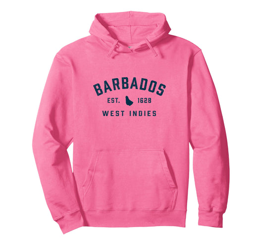 Barbados Preppy Throwback Vacation Hoodie - Minimalist Print Men Women - T-Shirt, Sweatshirt, Hoodie