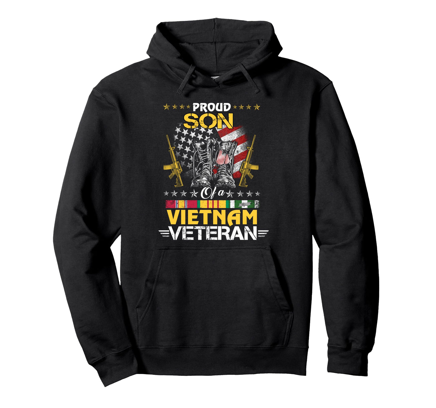 Proud Son Vietnam Veteran My Mom Dad Is Hoodie - Graphic Print Men Women - T-Shirt, Sweatshirt, Hoodie