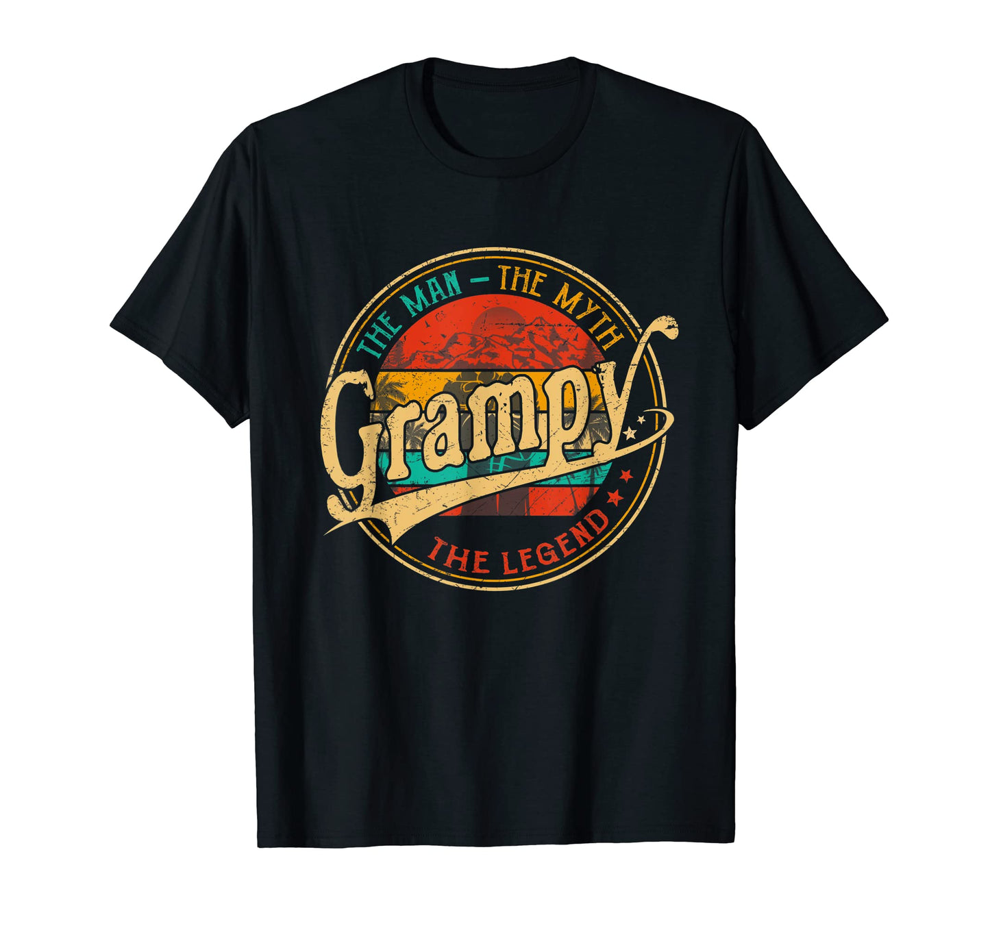 Mens Grampy Myth Legend Dad Fathers Day Gift T-Shirt - Graphic Print Unisex - T-Shirt, Sweatshirt, Hoodie