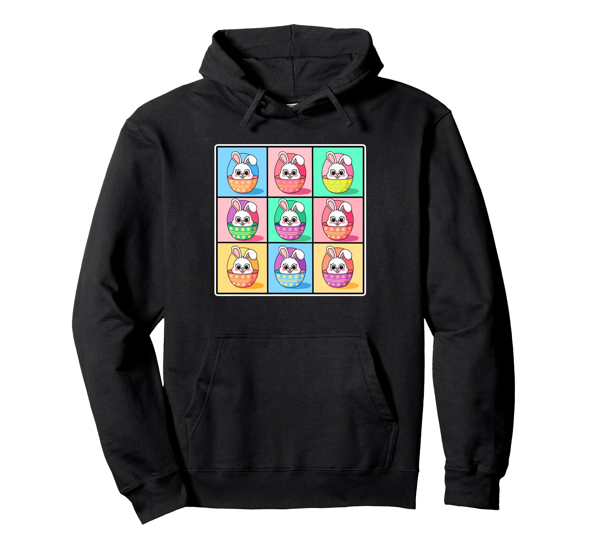 Funny Easter Pop Art Bunnies And Eggs Hoodie - Minimalist Print Men Women - T-Shirt, Sweatshirt, Hoodie