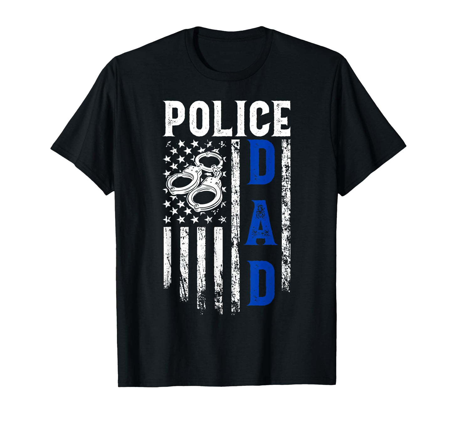 Police Dad Us Flag Dad Police T-Shirt - Aesthetic Graphic Men Women - T-Shirt, Sweatshirt, Hoodie