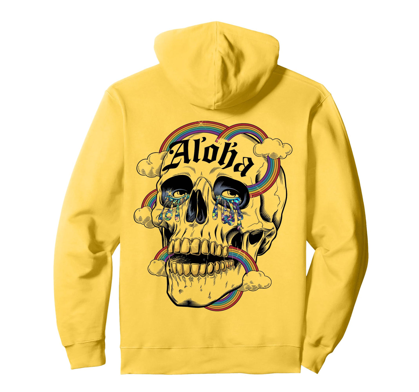 Hawaiian Mens Womens Tops Skeleton Hoodie - Fun Novelty Design for Adults - T-Shirt, Sweatshirt, Hoodie