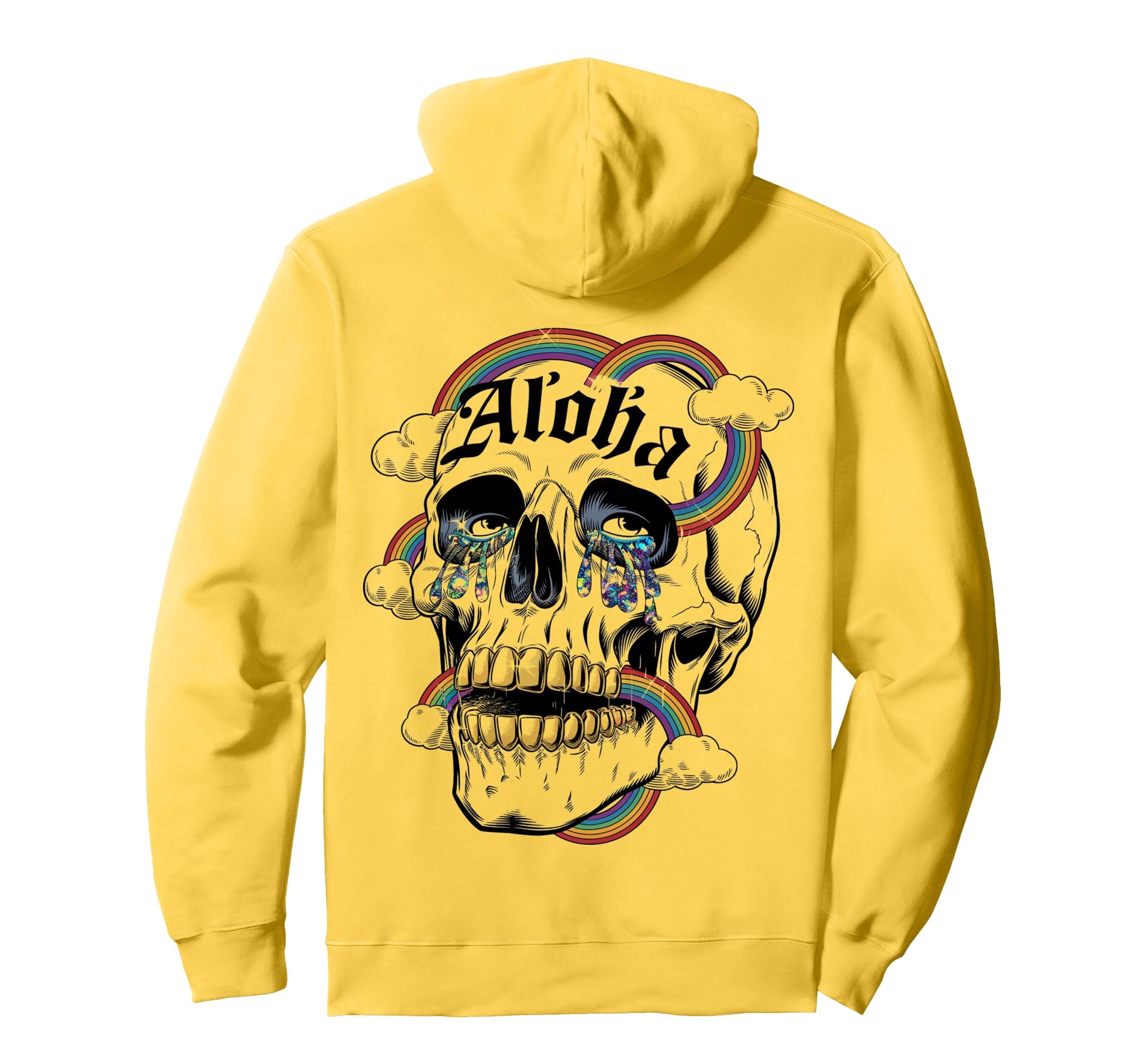 Hawaiian Mens Womens Tops Skeleton Hoodie - Fun Novelty Design for Adults - T-Shirt, Sweatshirt, Hoodie