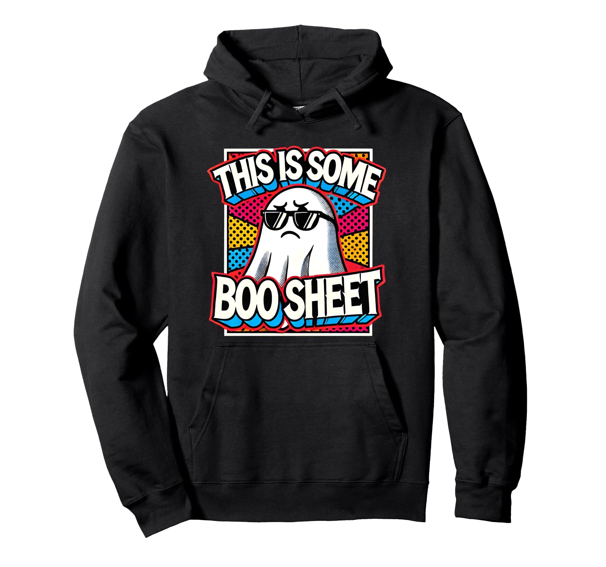Funny Pop Art Ghost Halloween Pun This Hoodie - Minimalist Print Men Women - T-Shirt, Sweatshirt, Hoodie