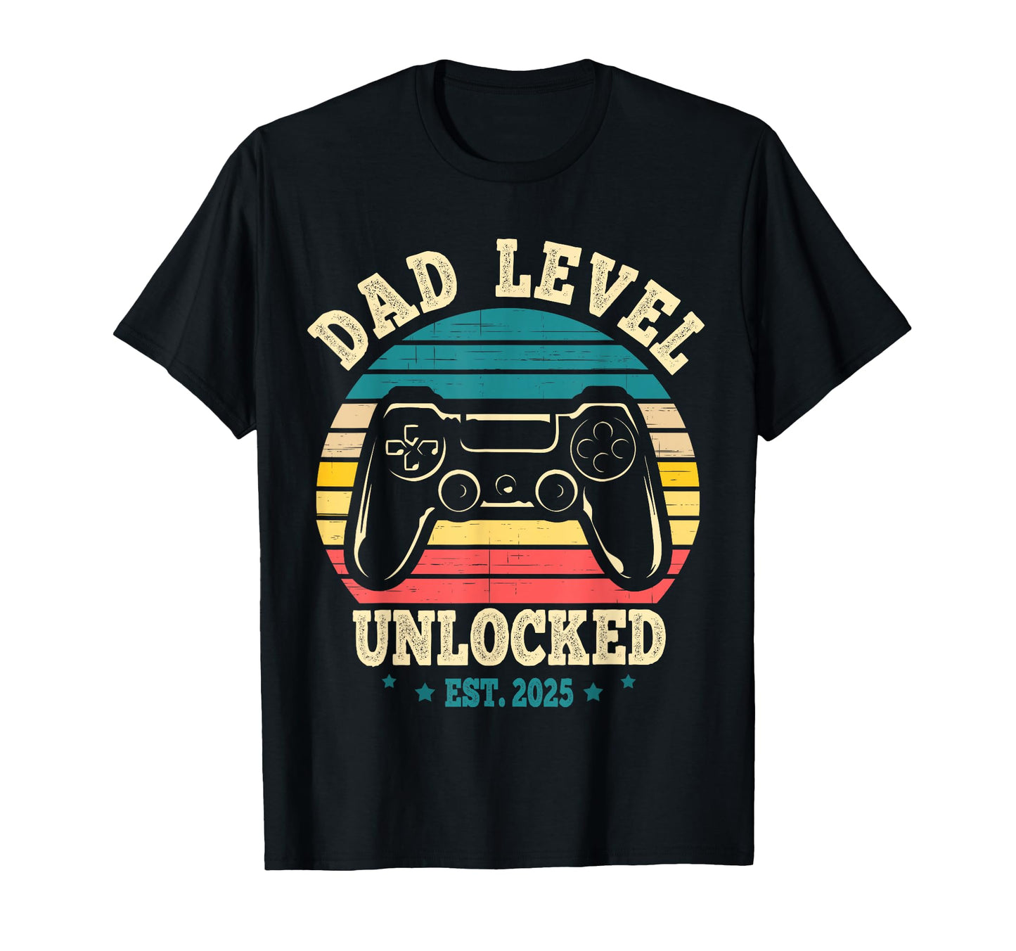 Dad Level Unlocked 2025 Gamer Future T-Shirt - Custom Art Print for Adults - T-Shirt, Sweatshirt, Hoodie